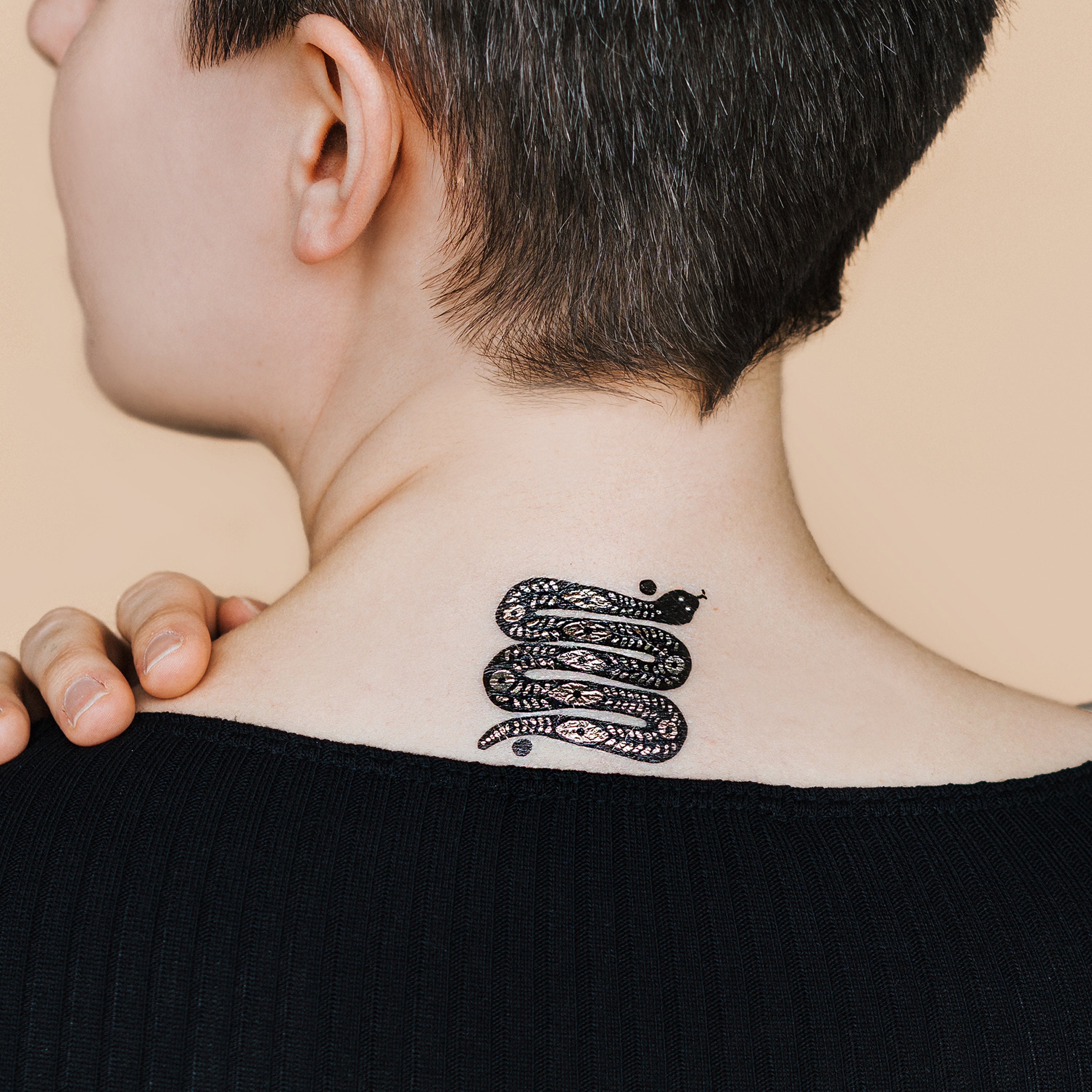  Desert Snake Metallic Tattly Temporary Tattoos、mySite、ghnorth