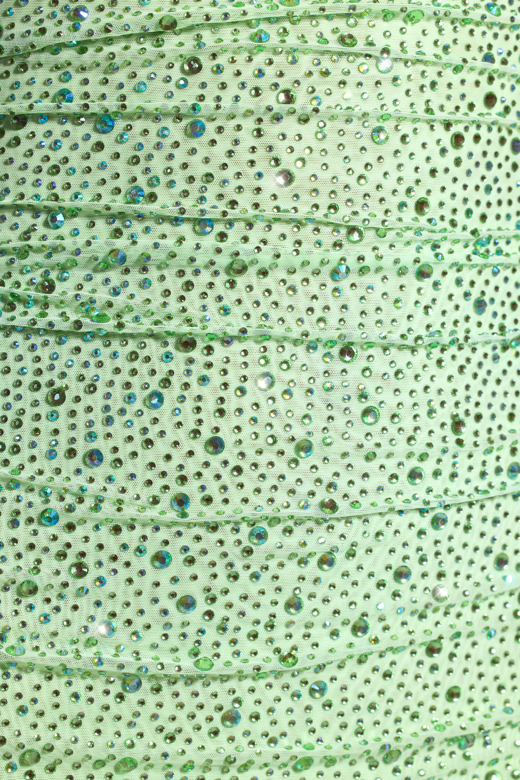 Embellished Draped Cowl-Neck Mini Dress in Pistachio、mySite、solidvoid