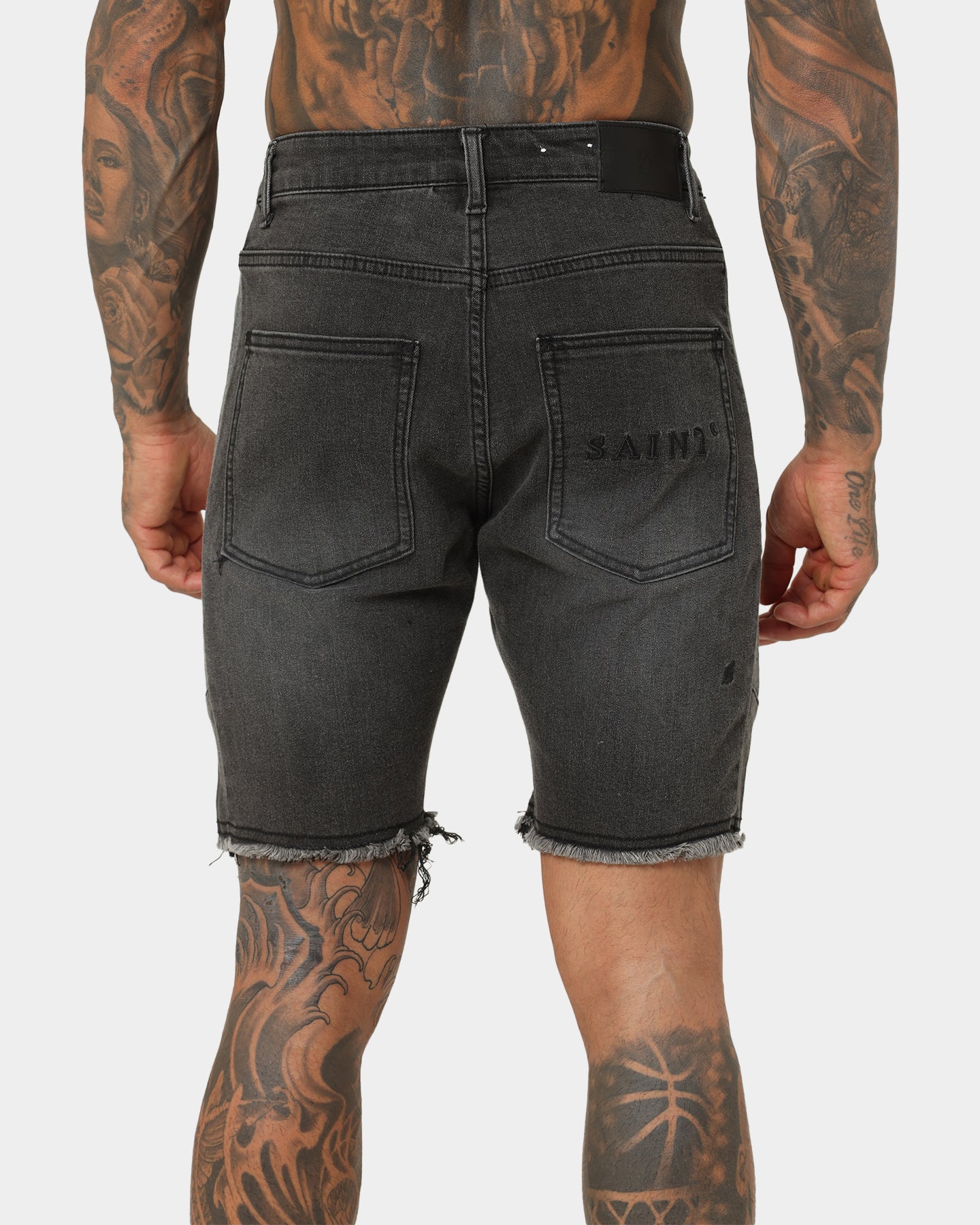 Saint Morta Codex Denim Shorts Vintage Black、mySite、zt4zffjzw