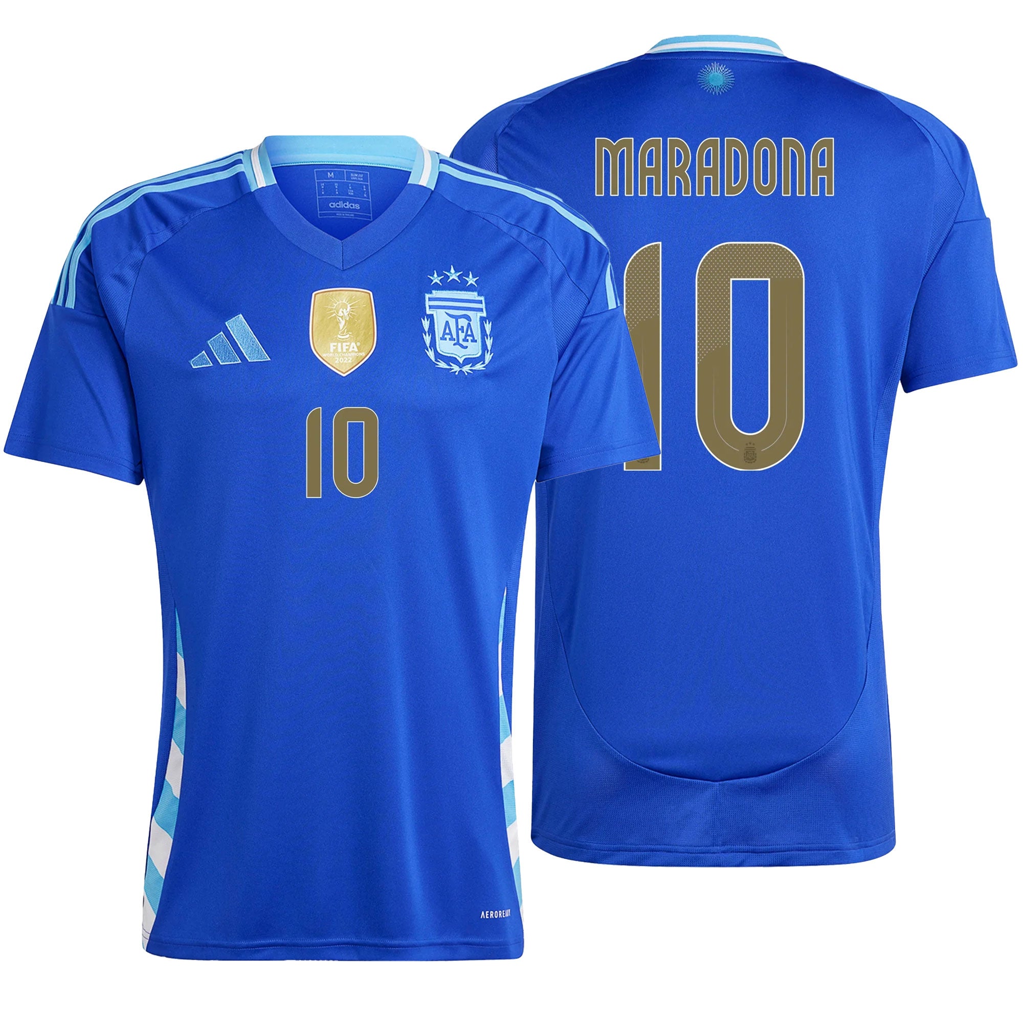 adidas Men's Argentina 2024/25 Away Jersey w/ Maradona #10 Printing、mySite、bottomscart