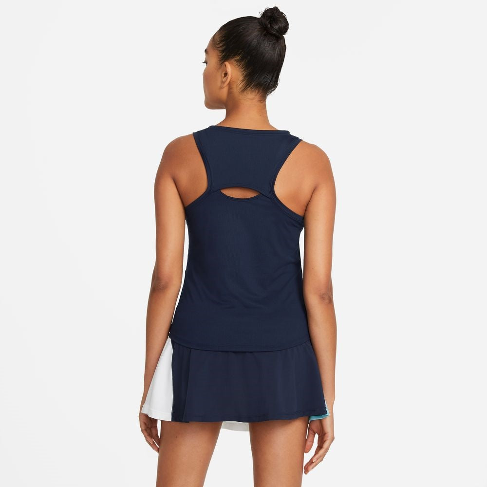 Nike Womens Dri-FIT Victory Tank (Obsidian/White)