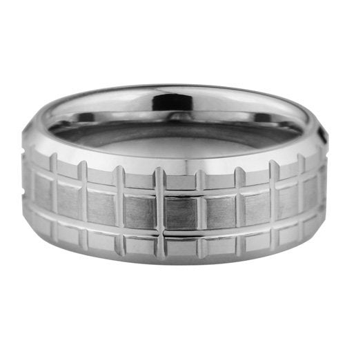Carved Tungsten ring - two tones- 8mm wide、mySite、topwebapps