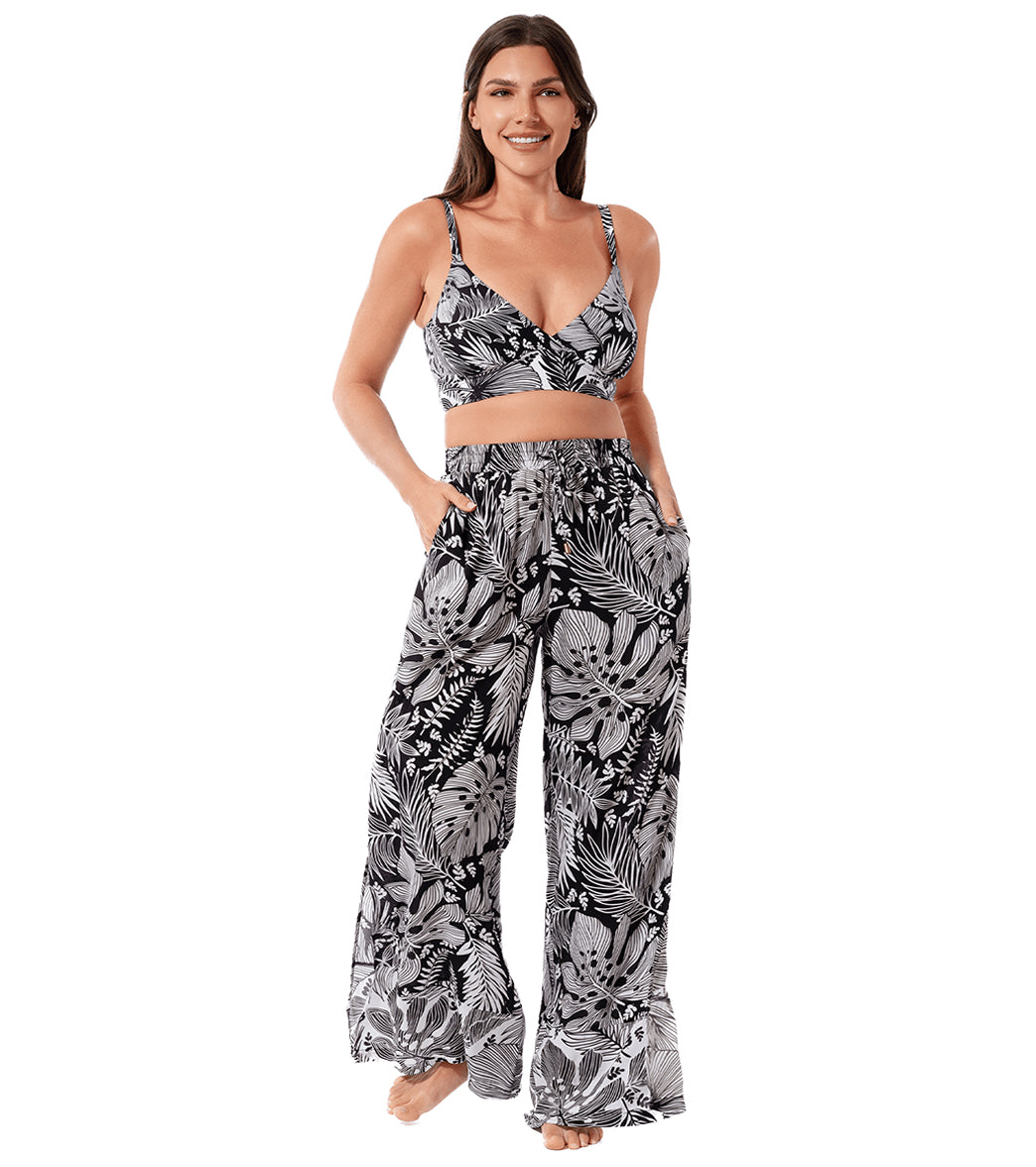 Jantzen Women's Forest Blast Josephine Pull On Cover Up Pant、mySite、noshort