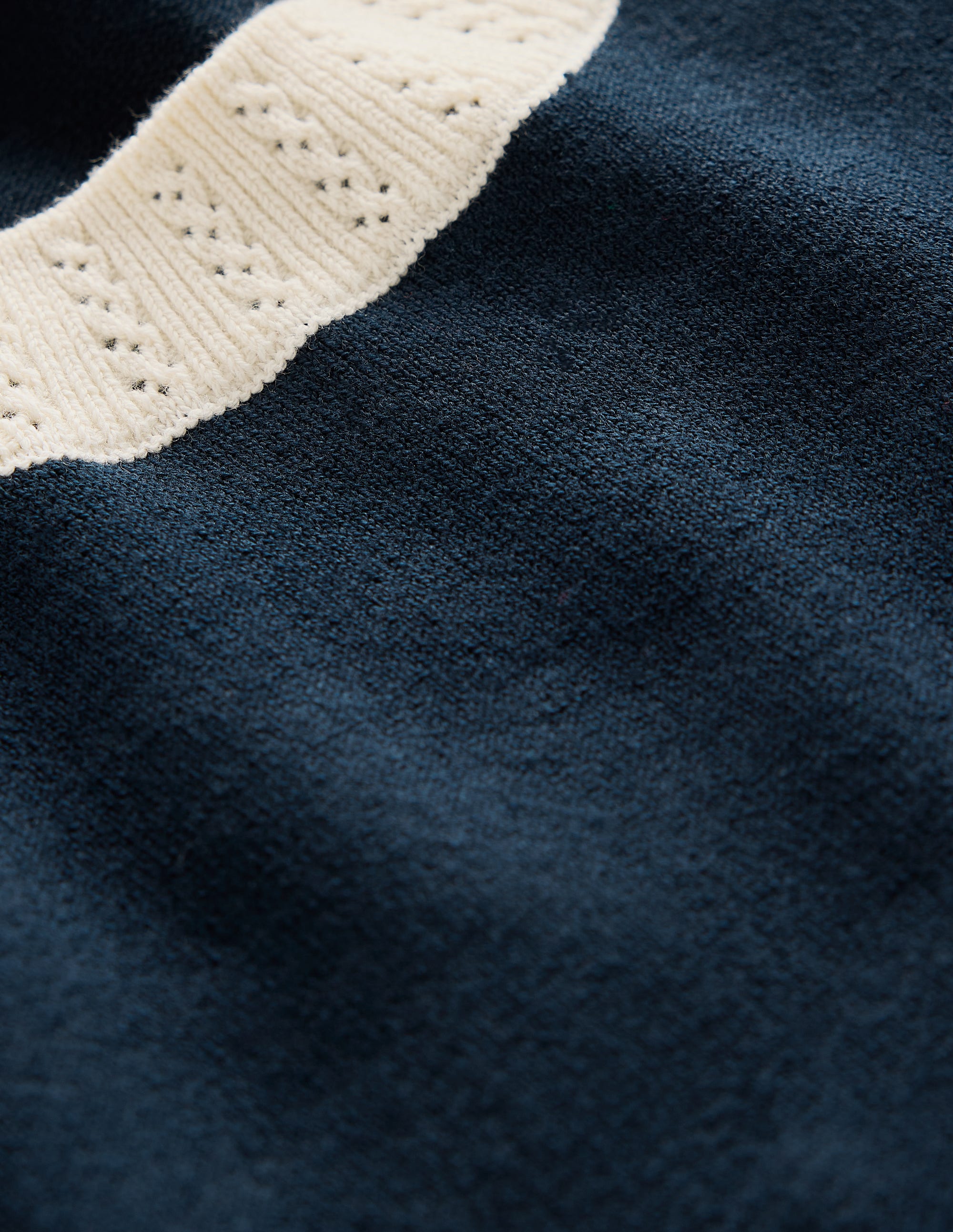  Emilia Cotton Crew T-shirt-Navy, Warm Ivory、mySite、ashleygrahame