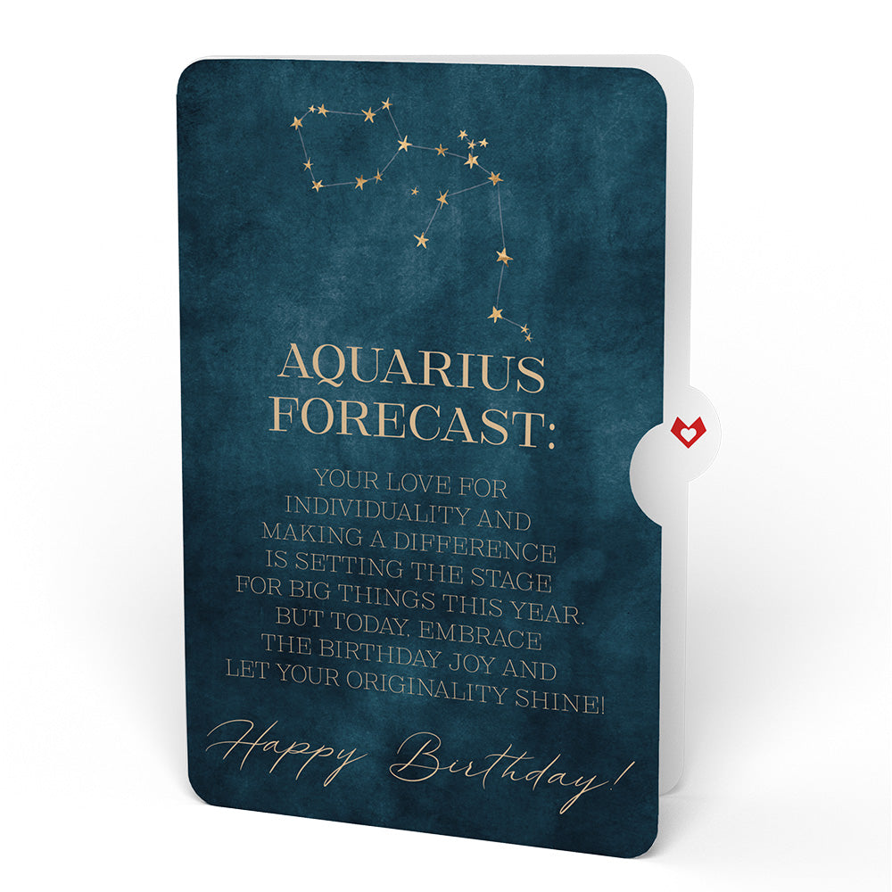 Aquarius Zodiac Birthday Pop-Up Card and Sentiment Set、mySite、solidvoid