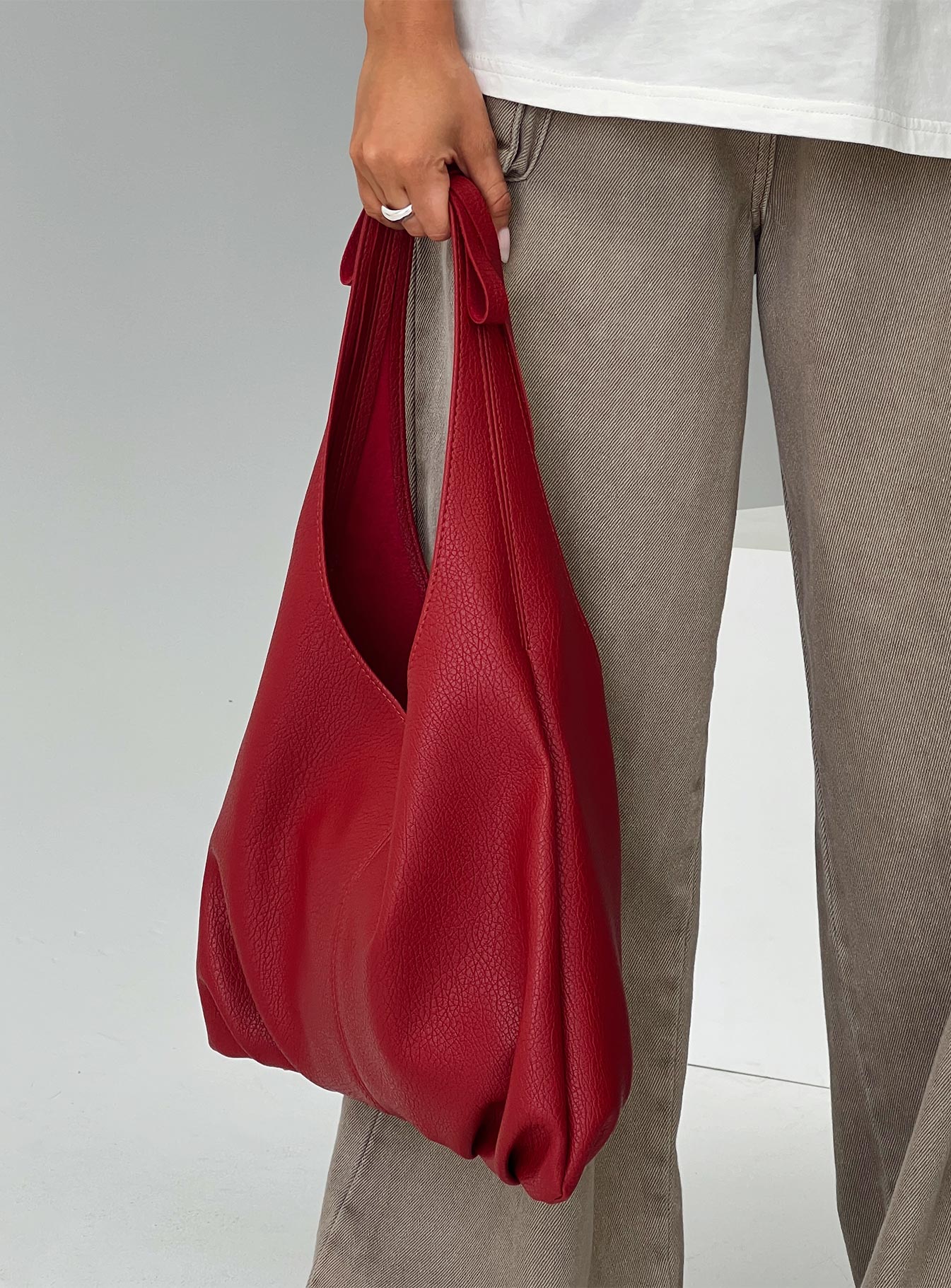 Neddy Faux Leather Bow Bag Red、mySite、solidvoid