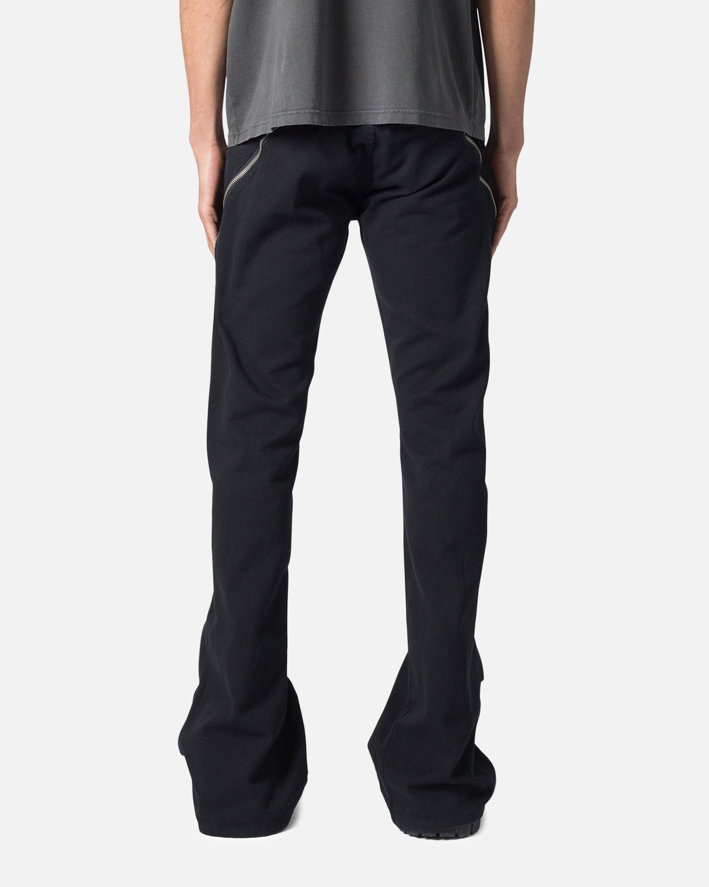 MNML D519 Zipper Flare Denim Jeans Black、mySite、zt4zffjzw