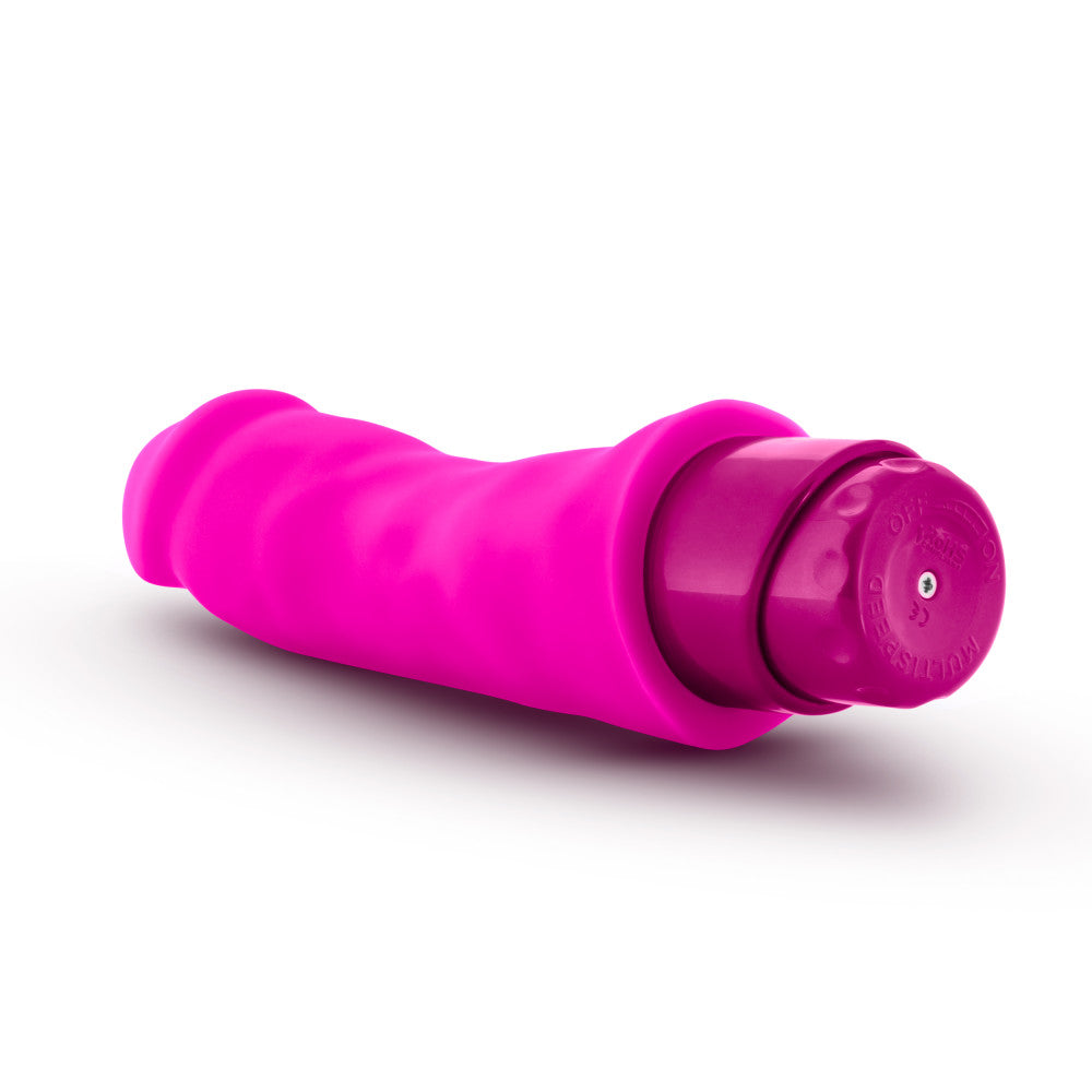 Luxe By Blush® | Marco Curved G-Spot Pink 7.75-Inch Long Vibrating Dildo、mySite、bottomscart