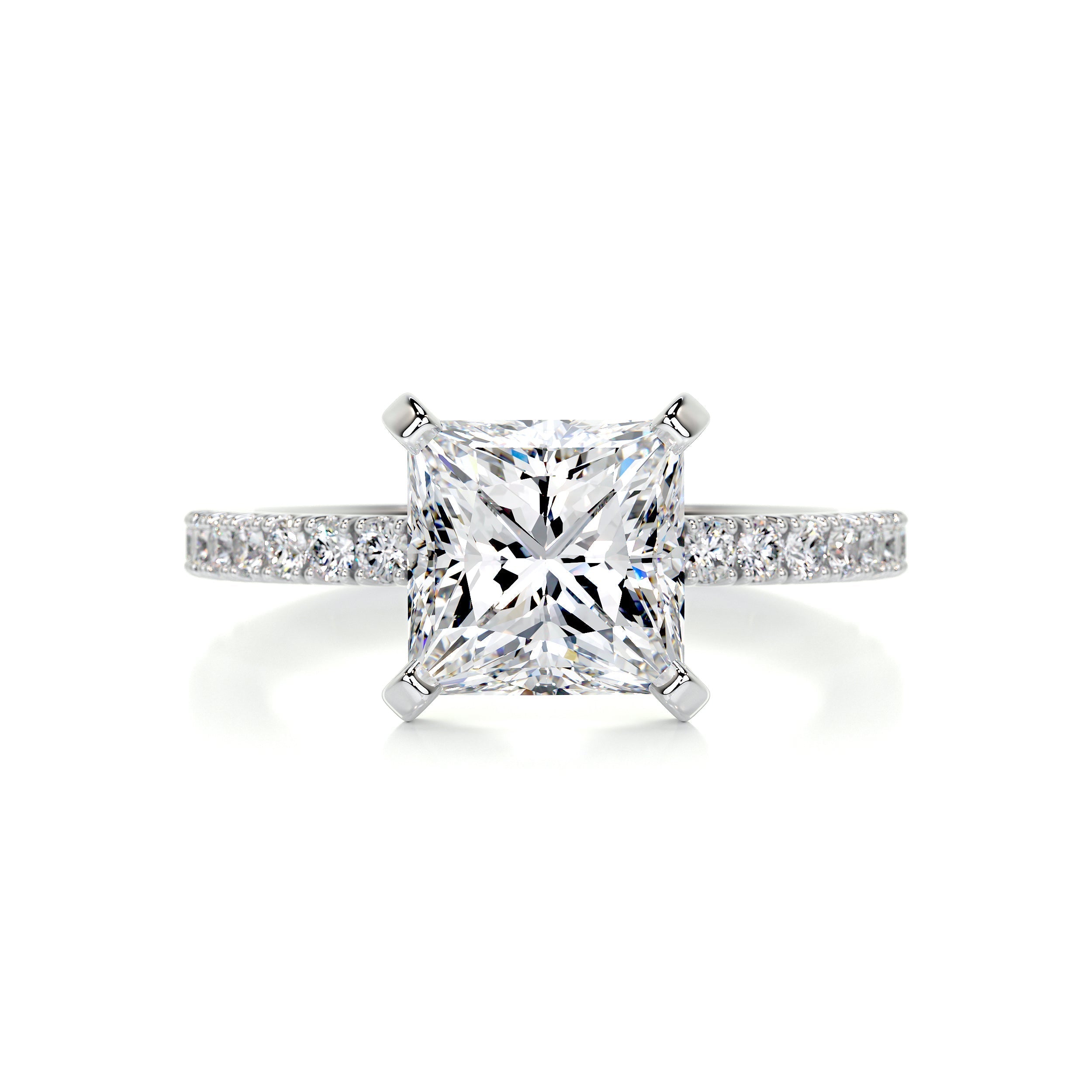 Stephanie Moissanite & Diamond Ring -18K White Gold (RTS)、mySite、hinf8tx79