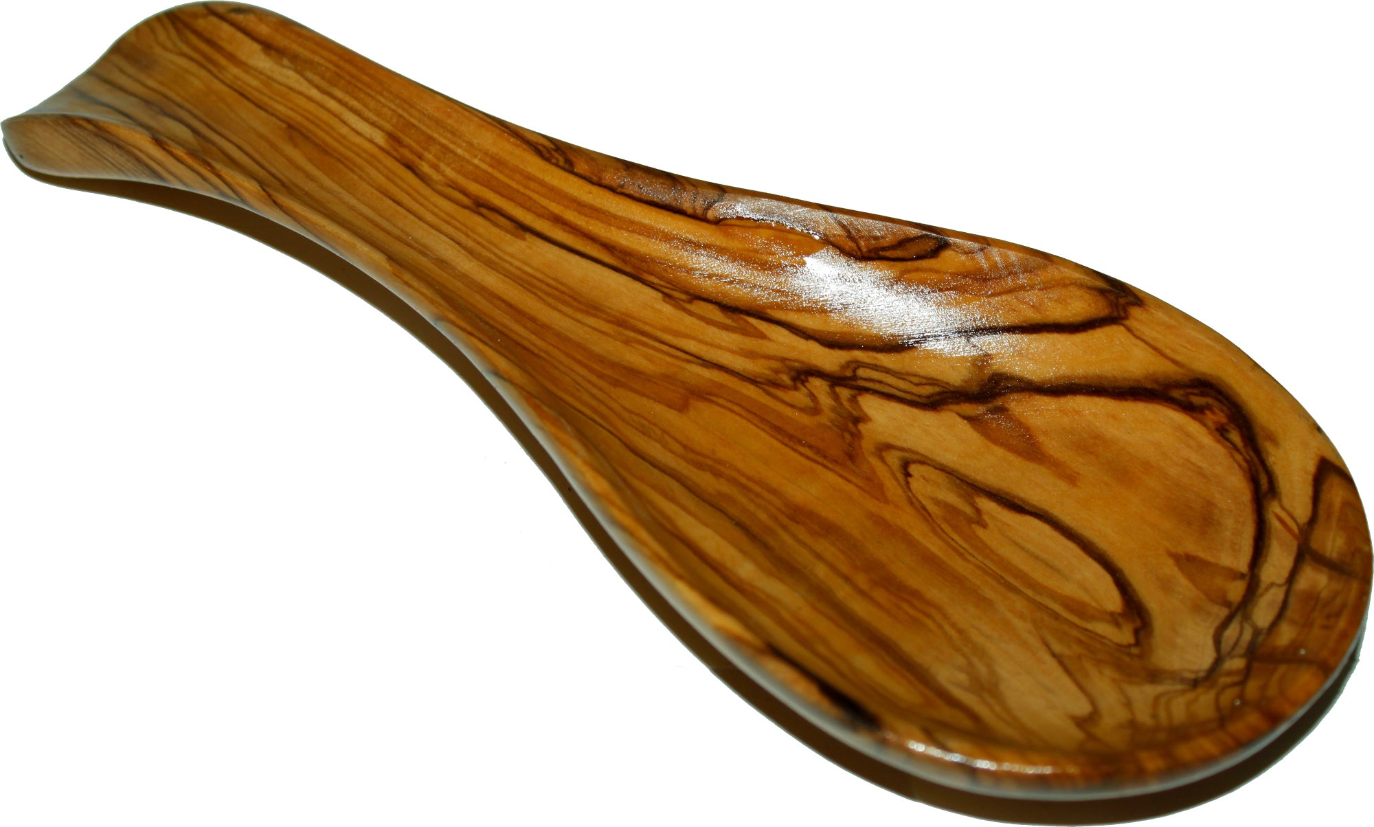  Carved by hand Olive wood cooking Spoon Rest/Ladle Holder - Large with deep Round Cup part (8.5 inches long by 3.5 inches across and 1 inch deep) - Asfour Outlet Trademark、mySite、elrpsem3k