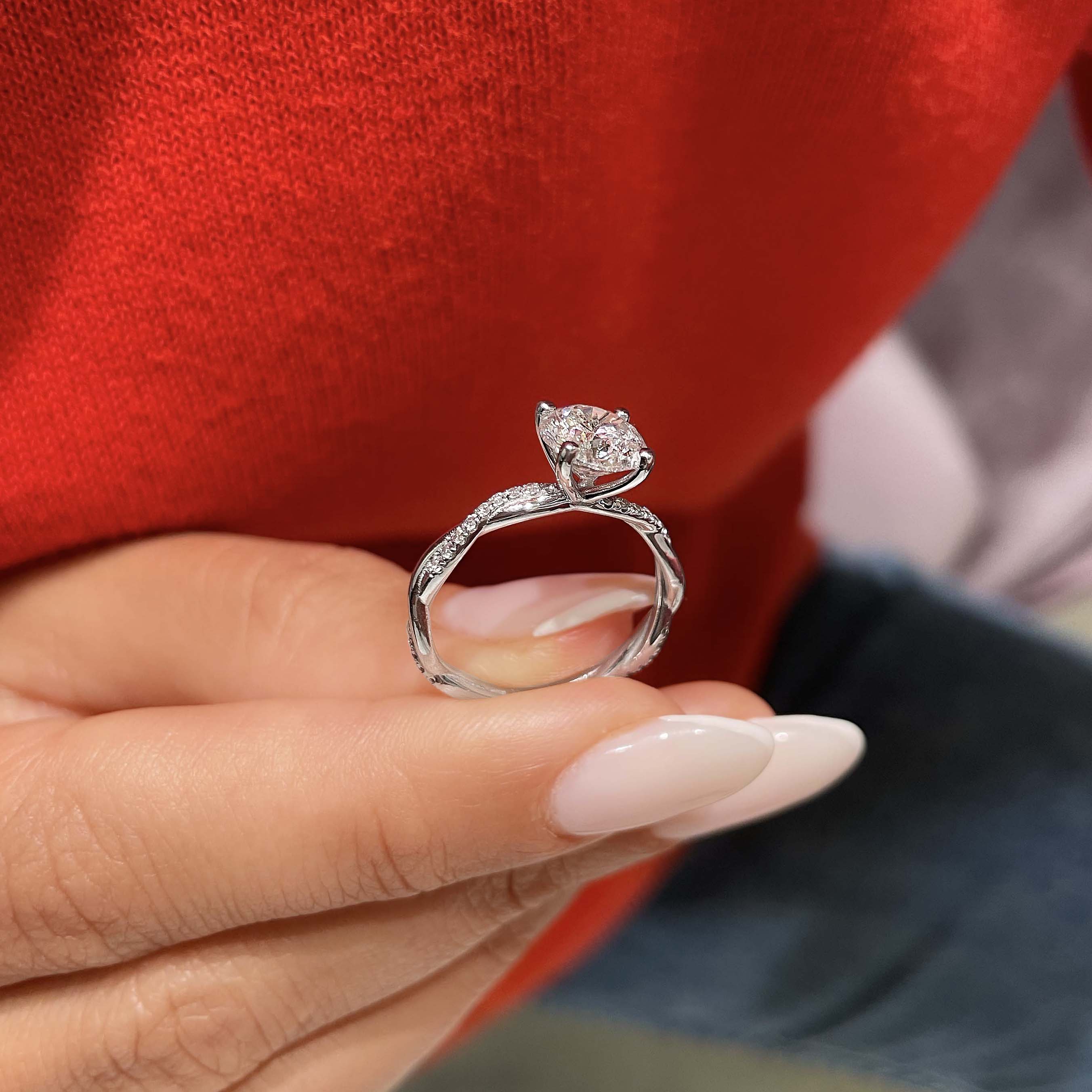 Crystal Lab Grown Diamond Ring -Platinum、mySite、hinf8tx79