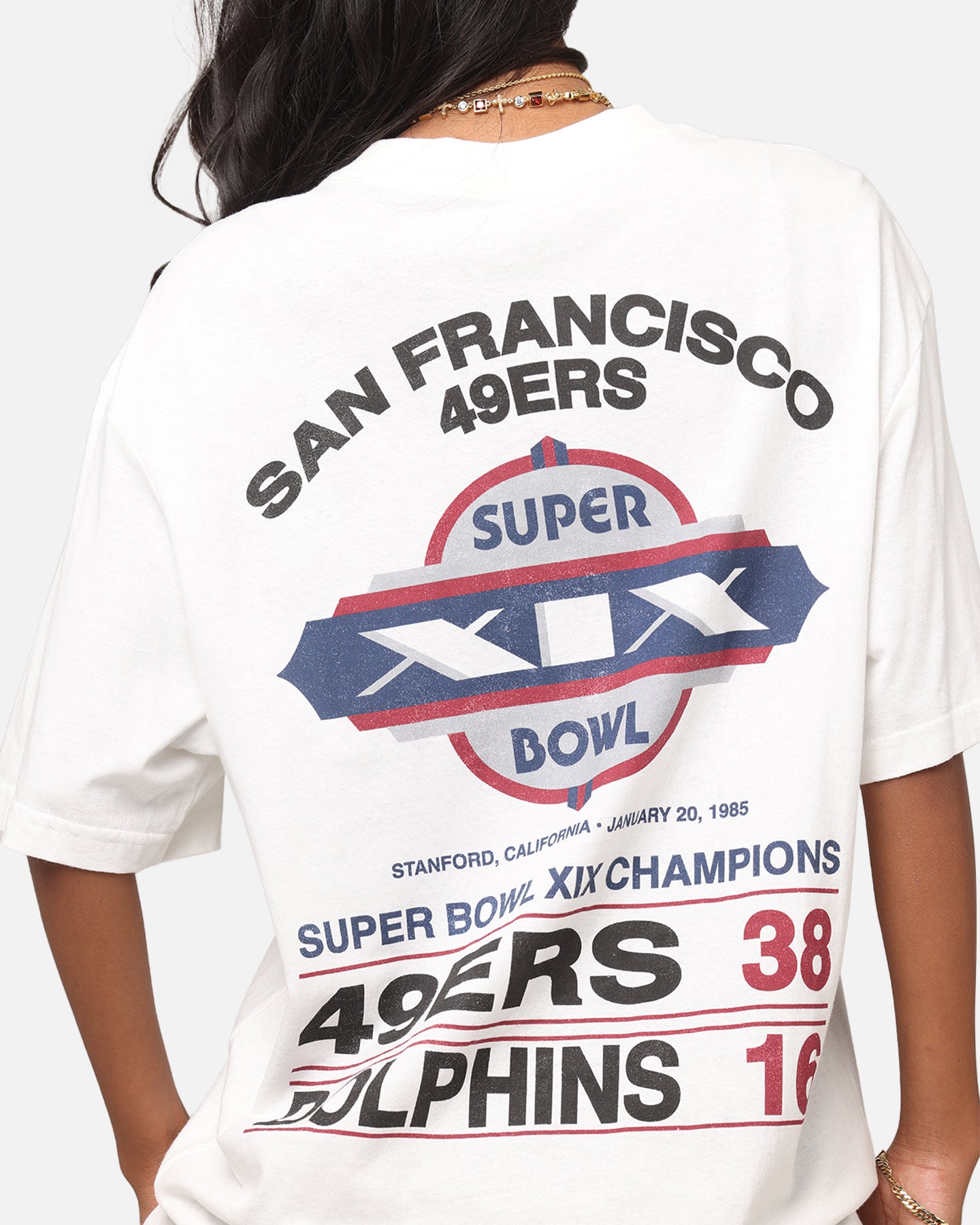 Mitchell & Ness Super Bowl XIX Match Up T-Shirt Vintage White、mySite、zt4zffjzw