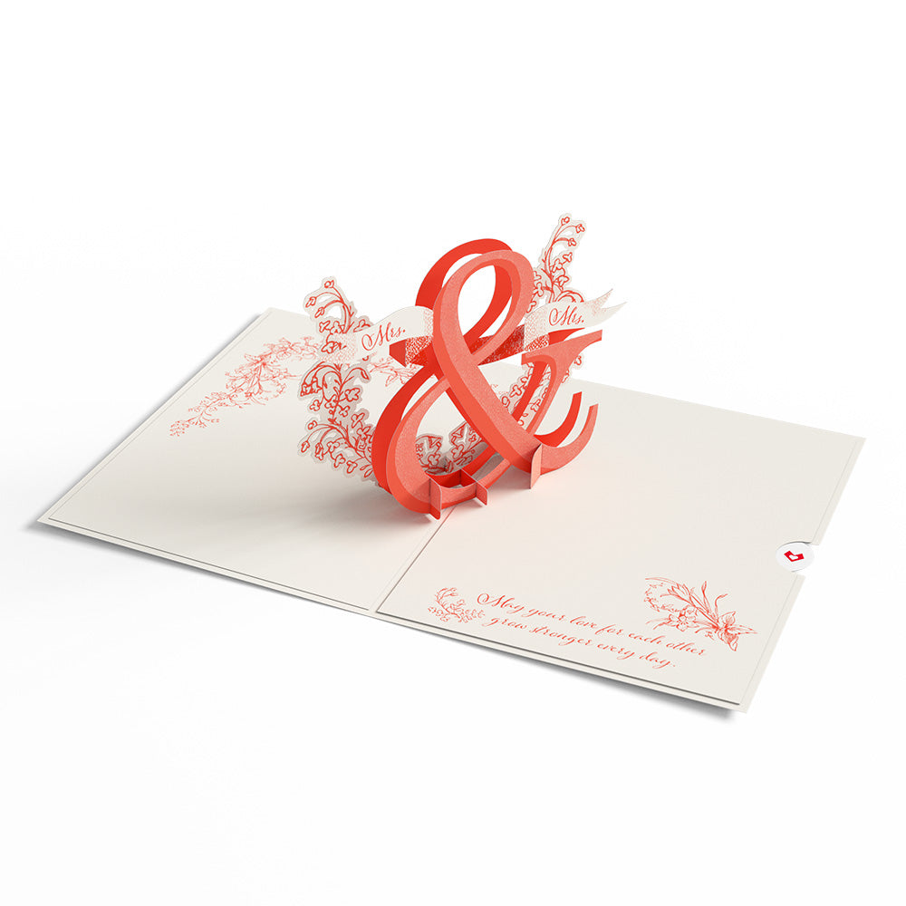 Better Together Mrs. & Mrs. Wedding Pop-Up Card、mySite、solidvoid