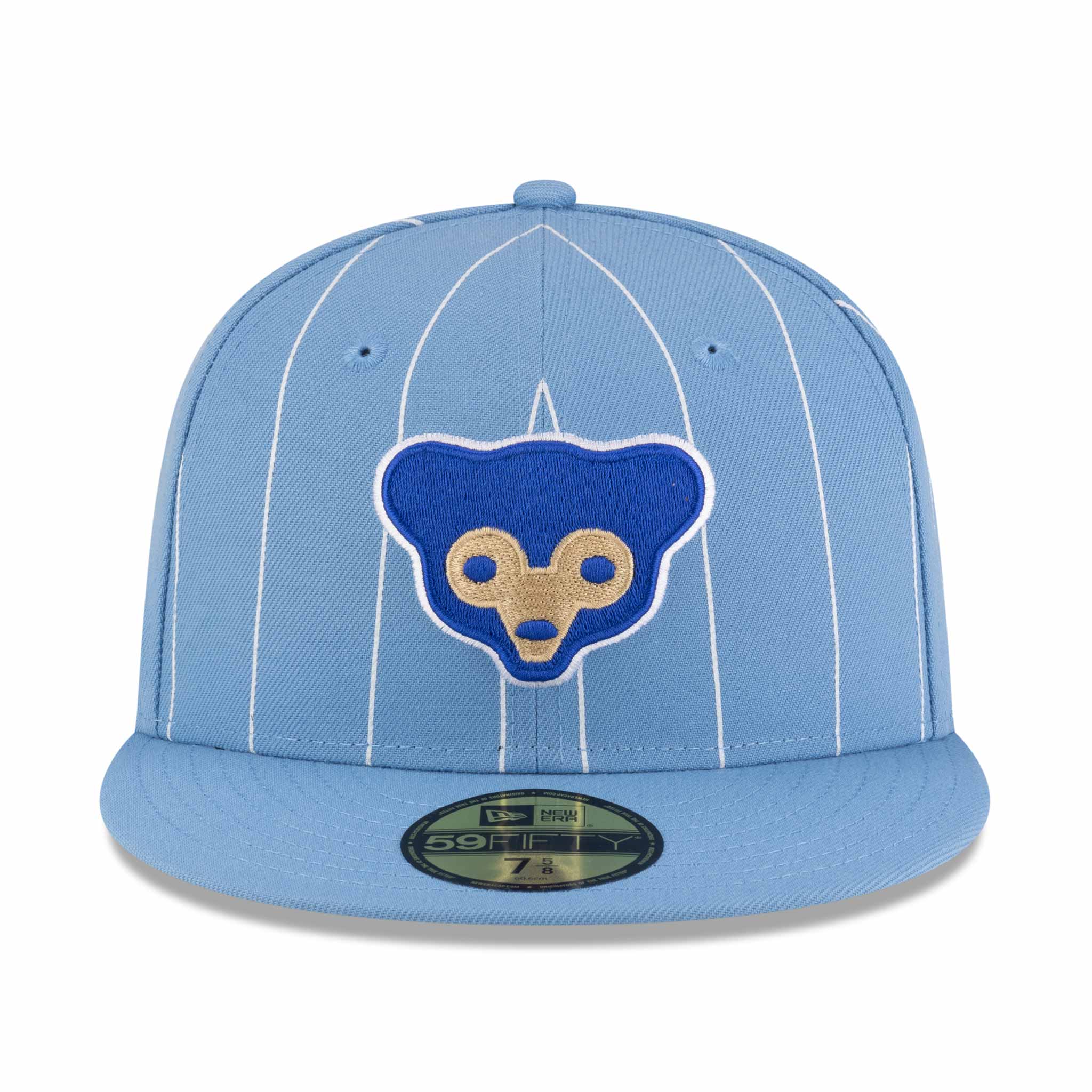 Chicago Cubs New Era 59FIFTY Baby Blue 1969 Bear Pinstripe Fitted Cap、mySite、vikingsvslions
