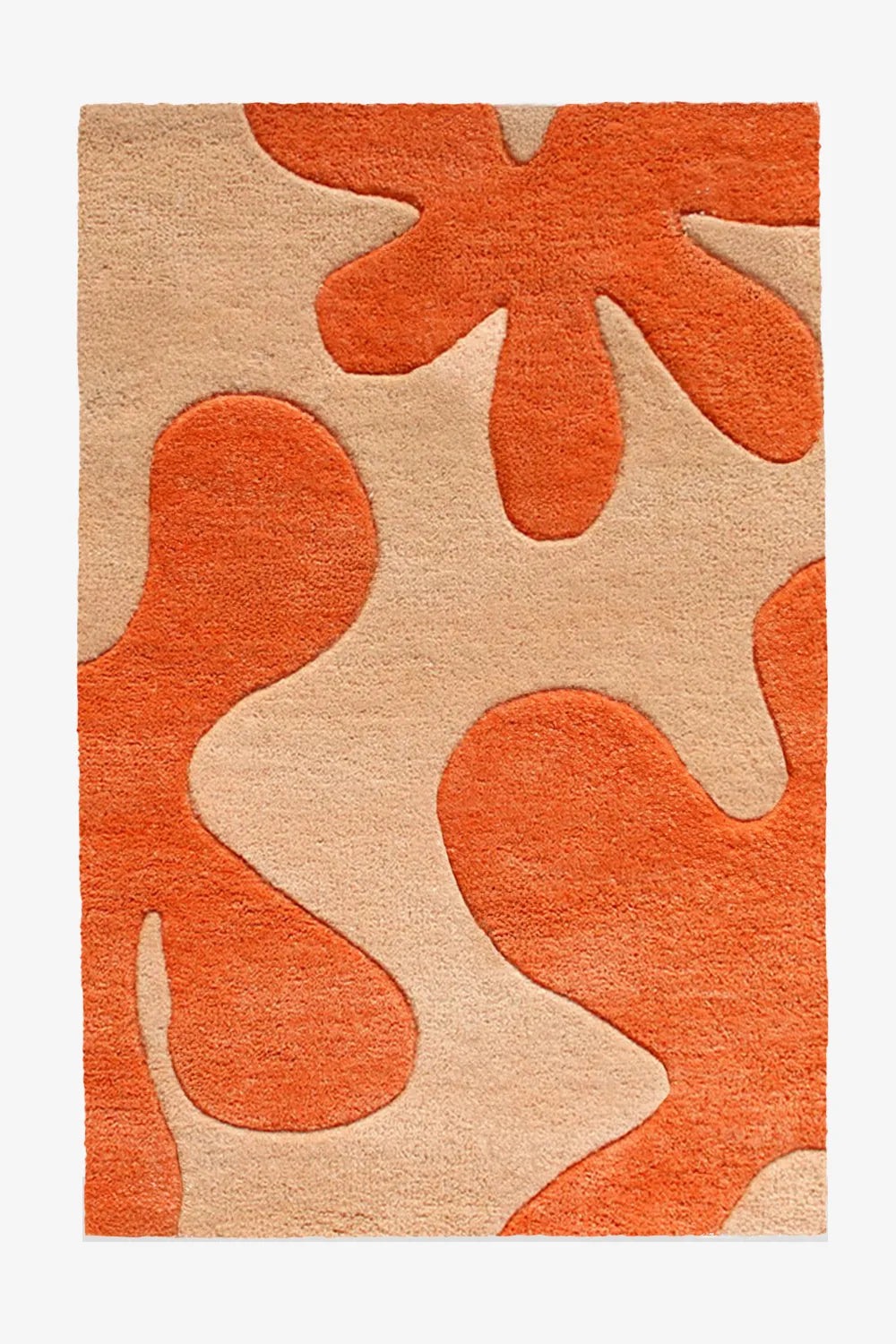 Abstract Floral Hand Tufted New Zealand Wool Rug、mySite、gigharbornorthrealestate