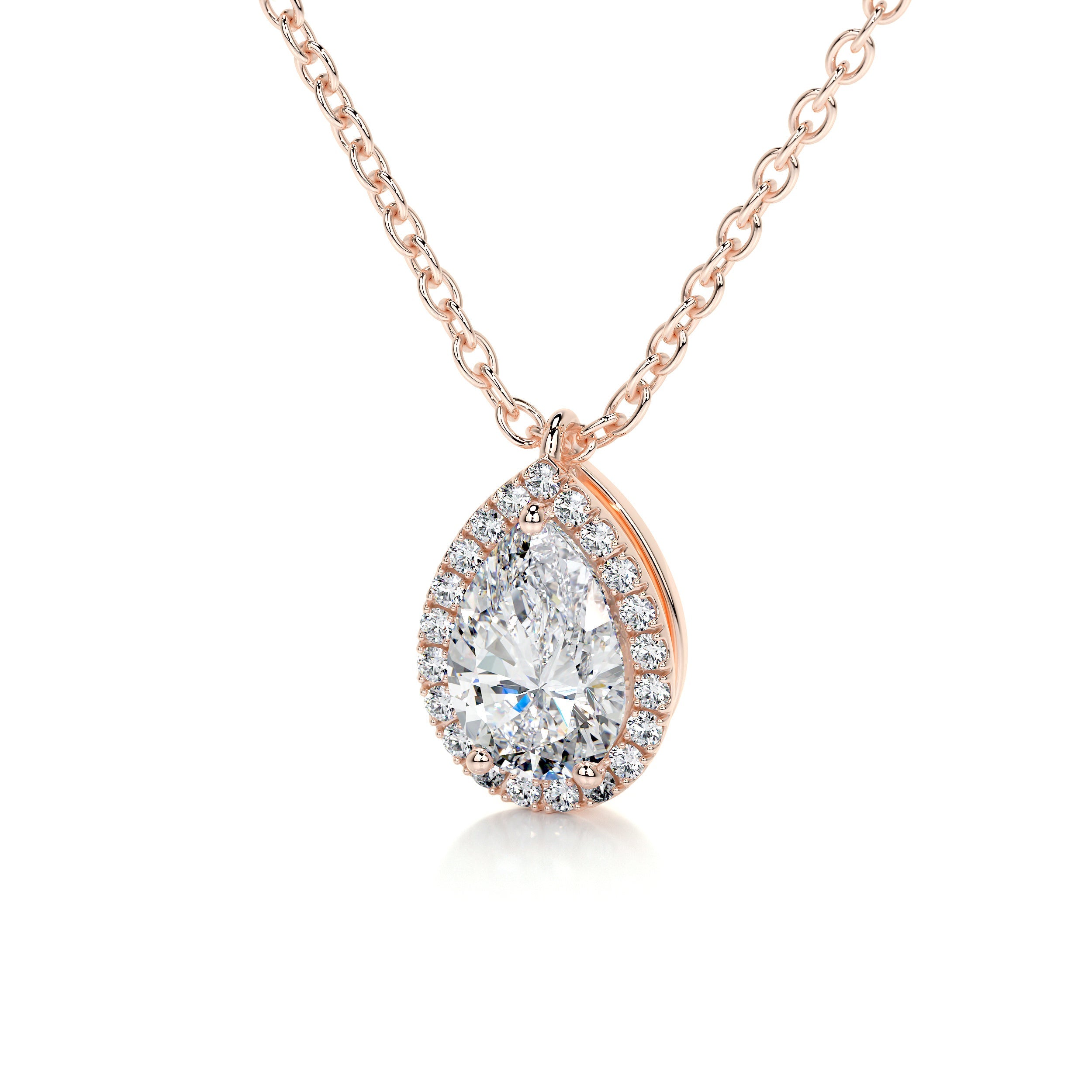 Petit Nancy Lab Grown Diamond Pendant -14K Rose Gold、mySite、hinf8tx79