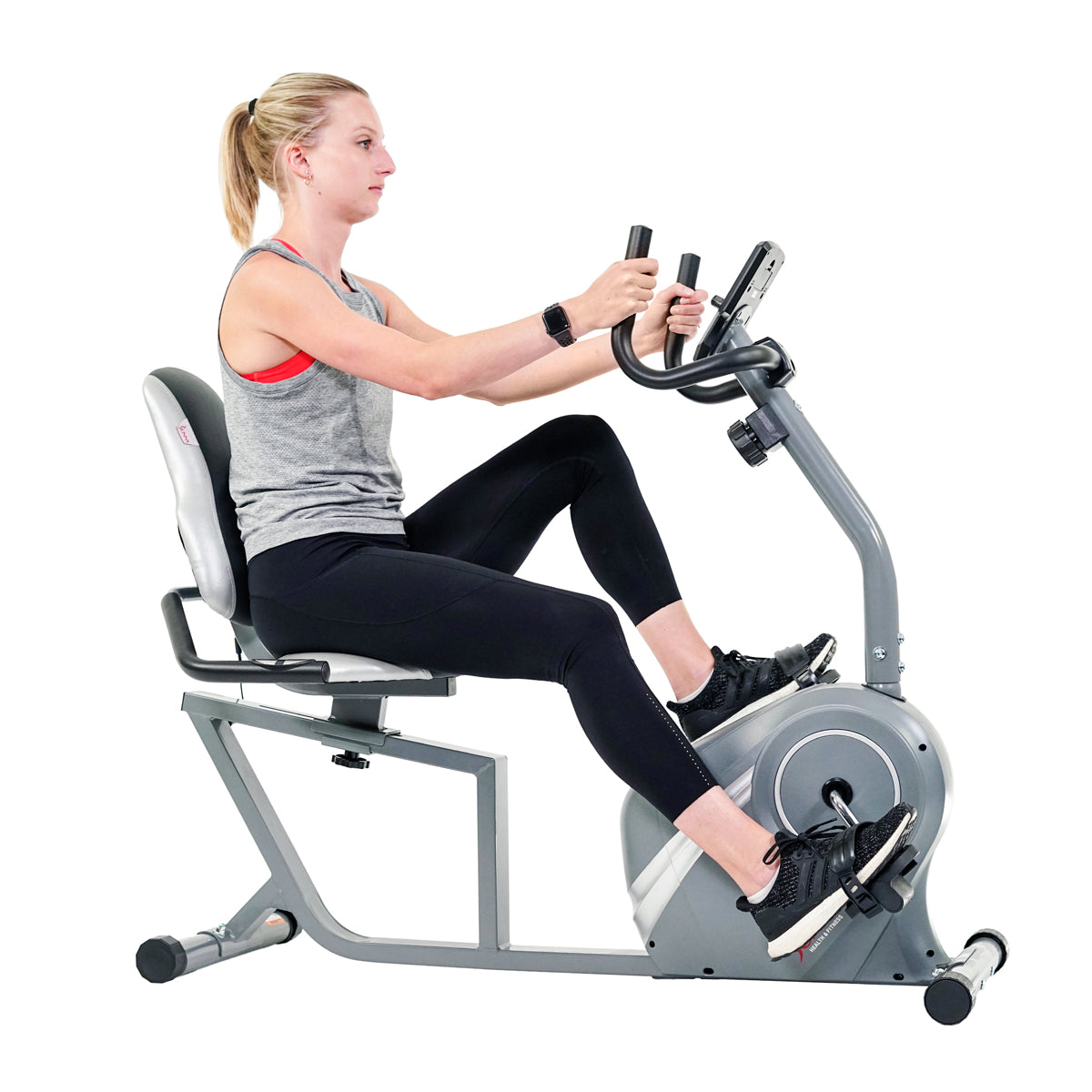  Magnetic Recumbent Bike with Soft Support Seat、mySite、ghnorth