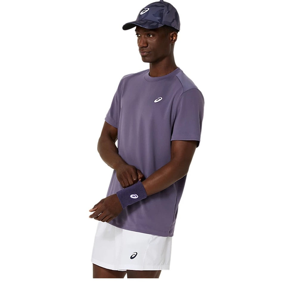 Asics Men's Court Short Sleeve Tee - Greyish Purple