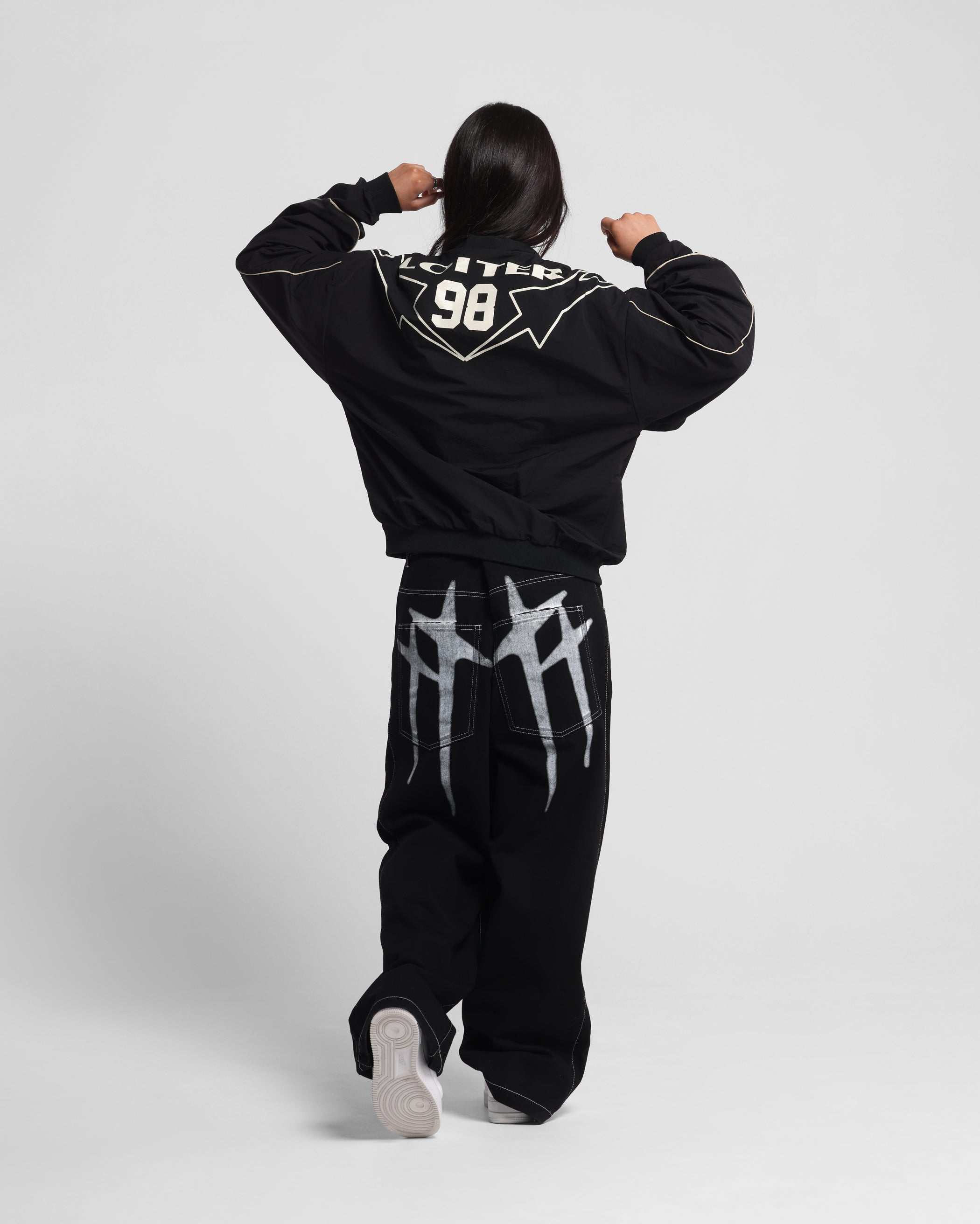 Loiter Racer Nylon Jersey Crewneck Black、mySite、zt4zffjzw