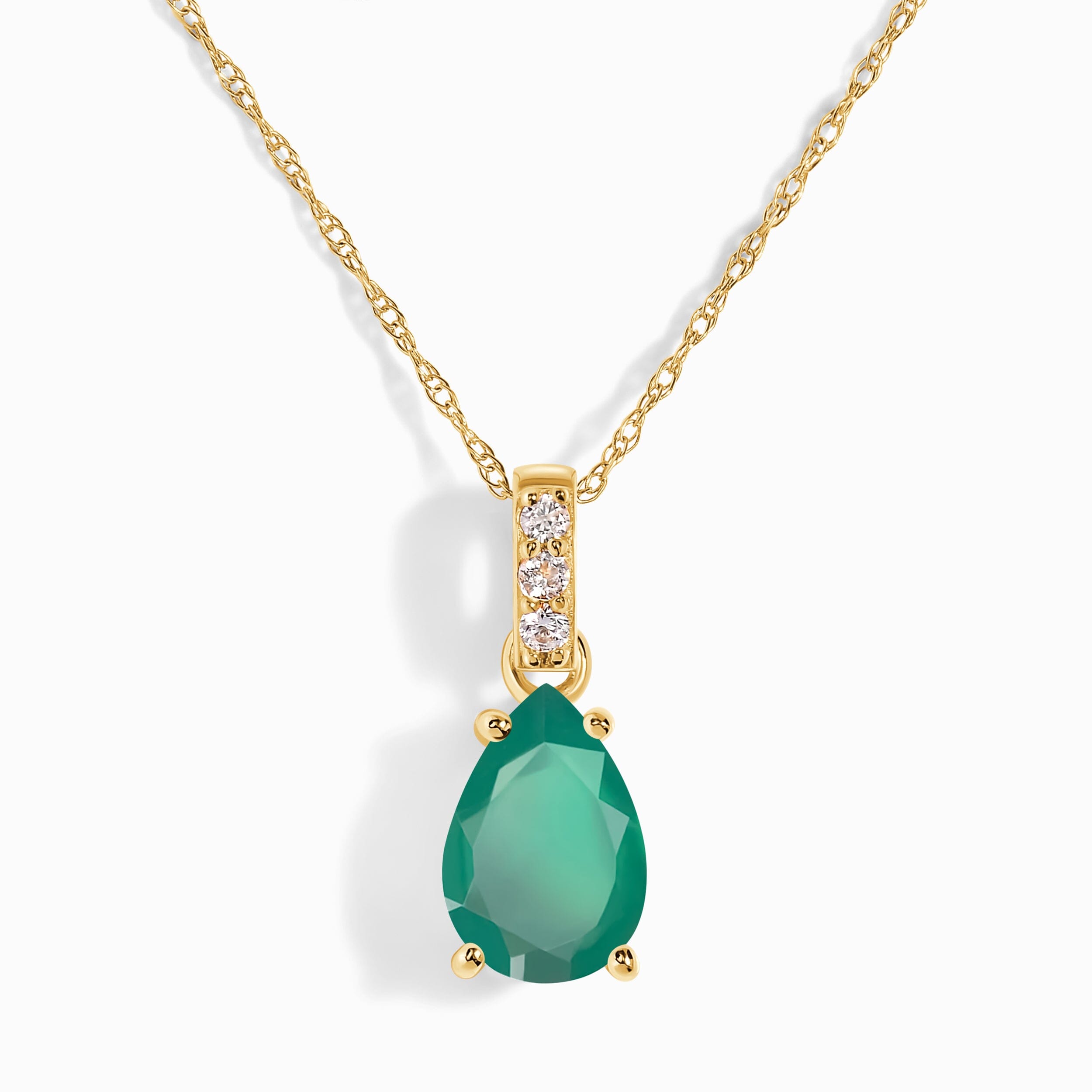 Green Onyx Diamond Necklace Sway - May Birthstone、mySite、hinf8tx79