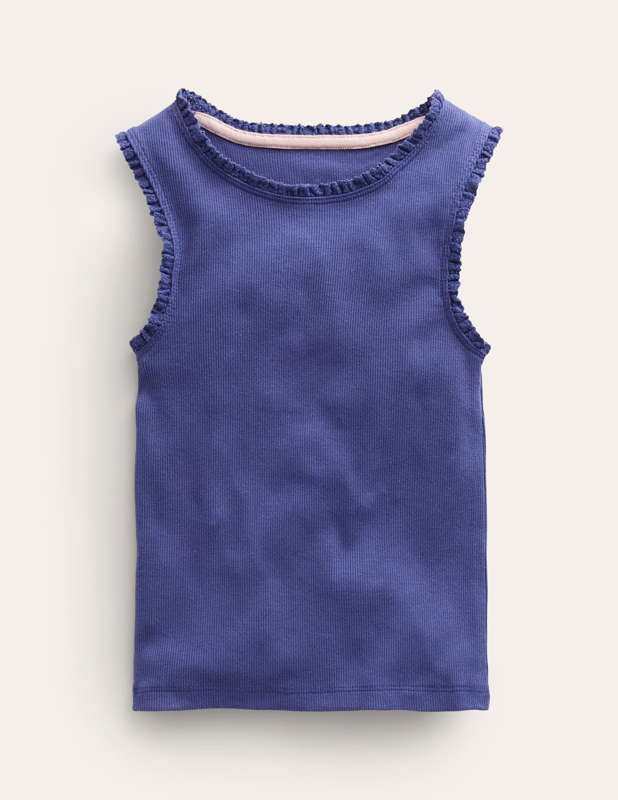  Ribbed Lace Trim Vest-Starboard、mySite、ashleygrahame