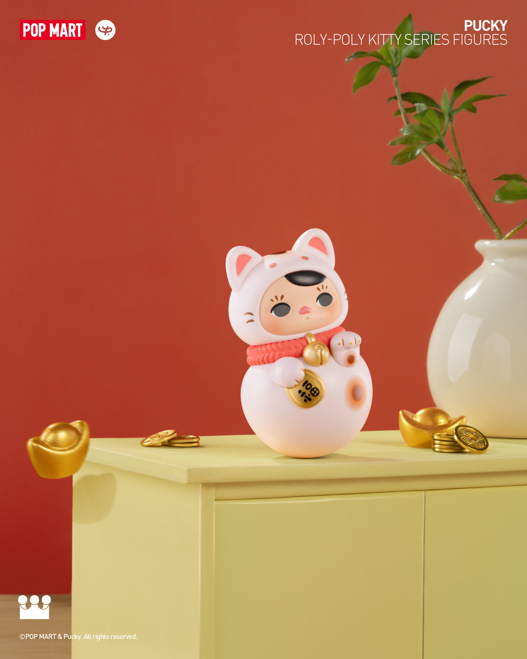  POP MART PUCKY Roly-Poly Kitty Series Figures、mySite、greenlandpopulation