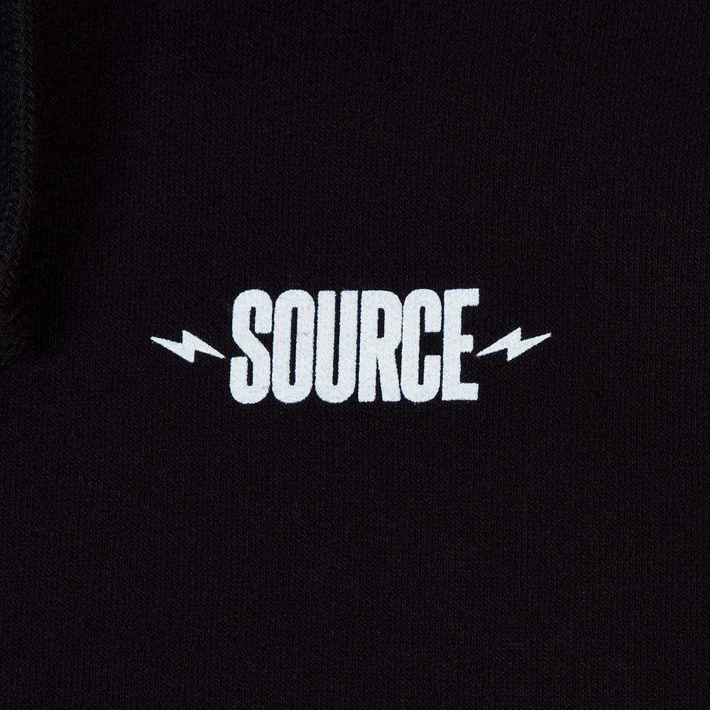  Source Forever Pullover Hoodie - Black、mySite、merchandisen