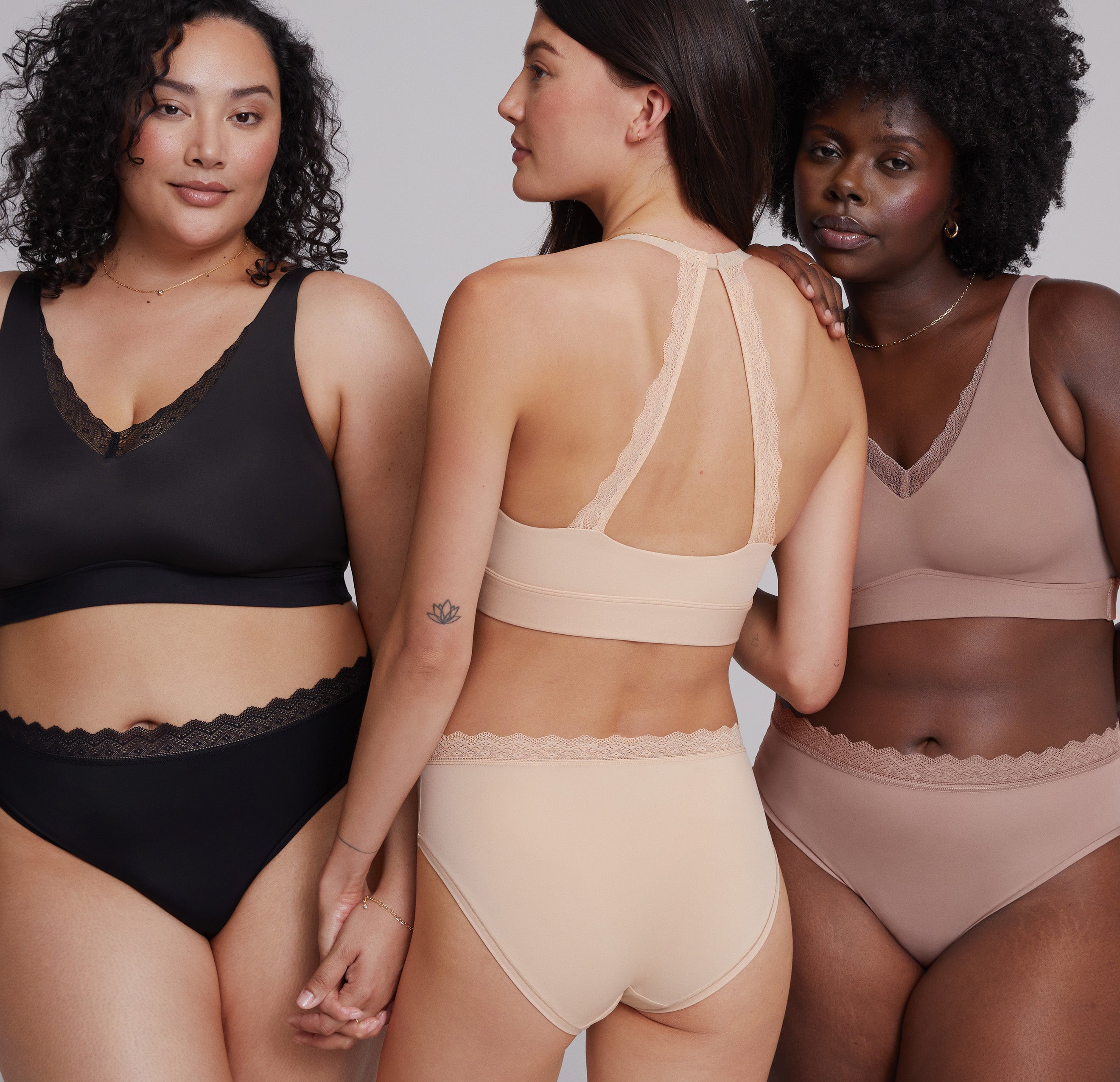 Bliss Lace Halterneck Bralette - Beige、mySite、bengalsvssteelers