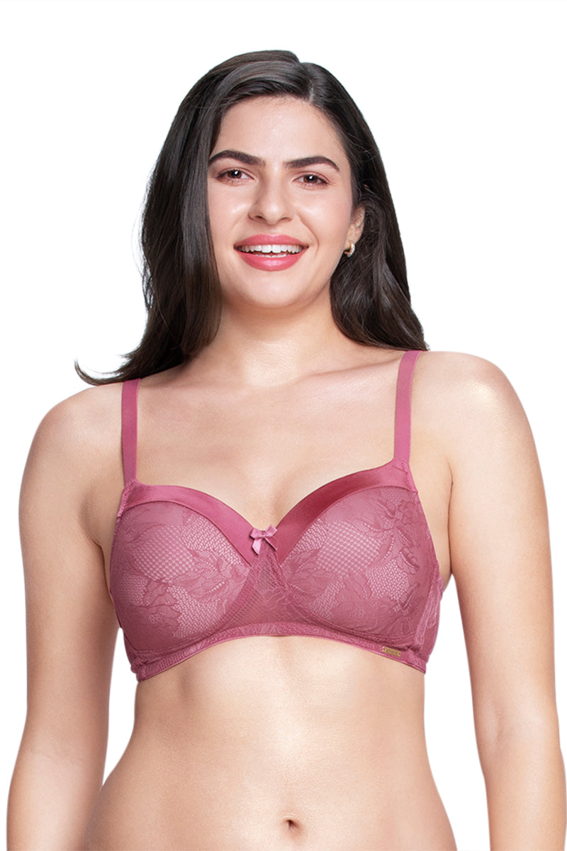  Satin Touch Padded Non-Wired Lace Bra - Malaga、mySite、justintrudeaud
