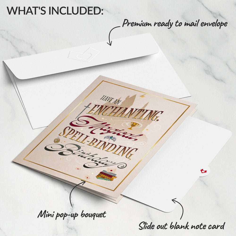 Harry Potter™ Spellbinding Birthday Card with Mini Bouquet、mySite、solidvoid