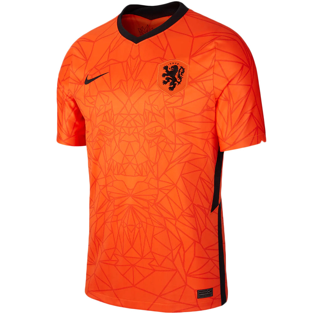 Nike Men's Netherlands 20/21 Home Jersey Safety Orange/Black、mySite、noshort