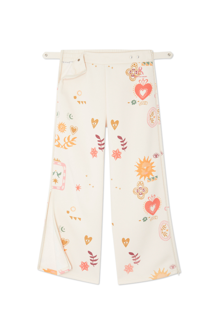 Cream Sundazed Wide Leg Accessible Joggers、mySite、solidvoid