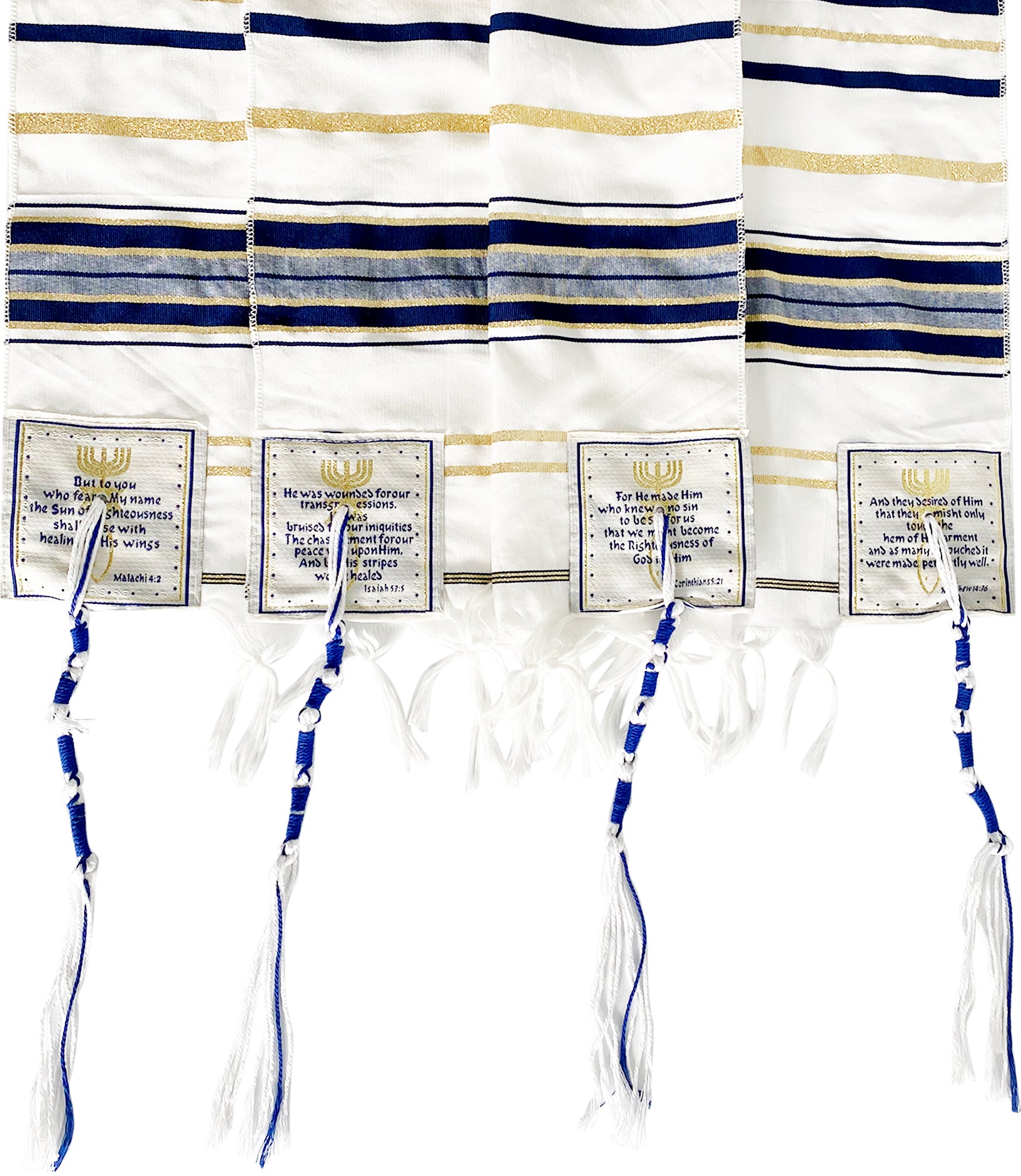 Holy Land Market Messianic Christian Shawl/Tallit - The Messiah Tallit - Medium Size (72 x 32 Inches)、mySite、topwebapps
