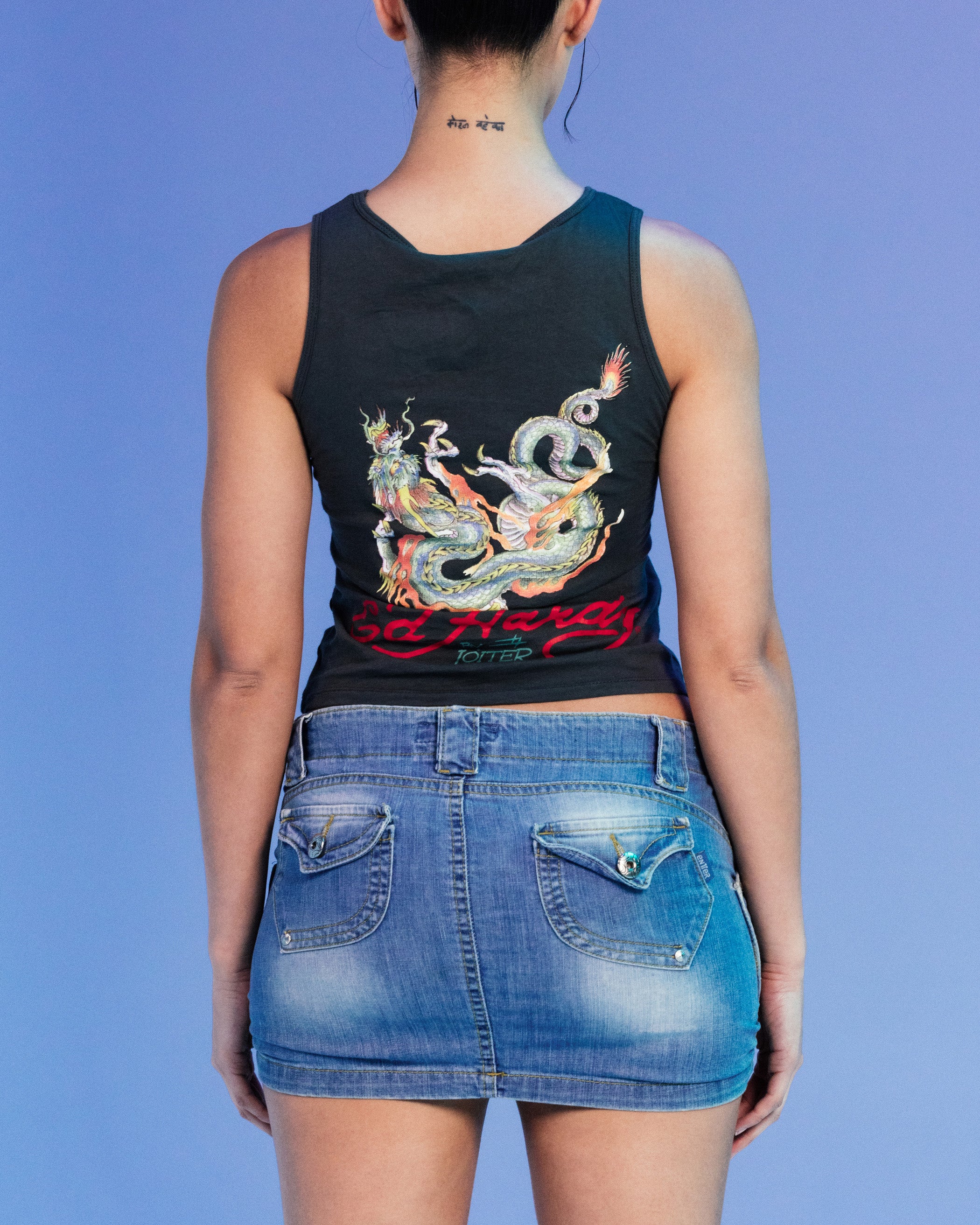 Ed Hardy By Loiter Women's Ripped Dragon Tank Black、mySite、zt4zffjzw