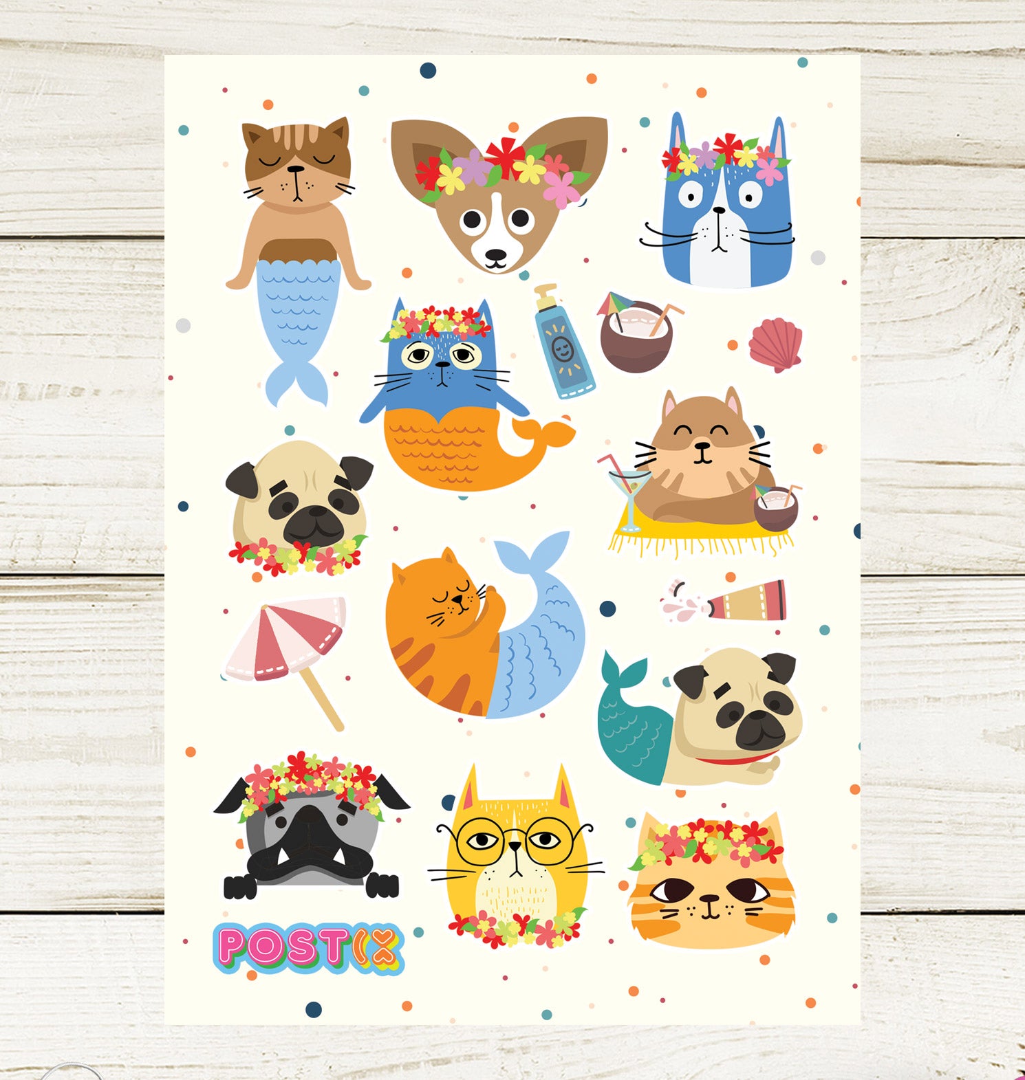  Sun Barking Sticker Sheet、mySite、ghnorth