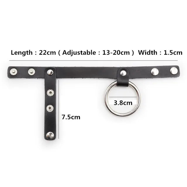 Come Closer Cock Ring | Leather Squeeze Ball | Adjustable、mySite、bottomscart