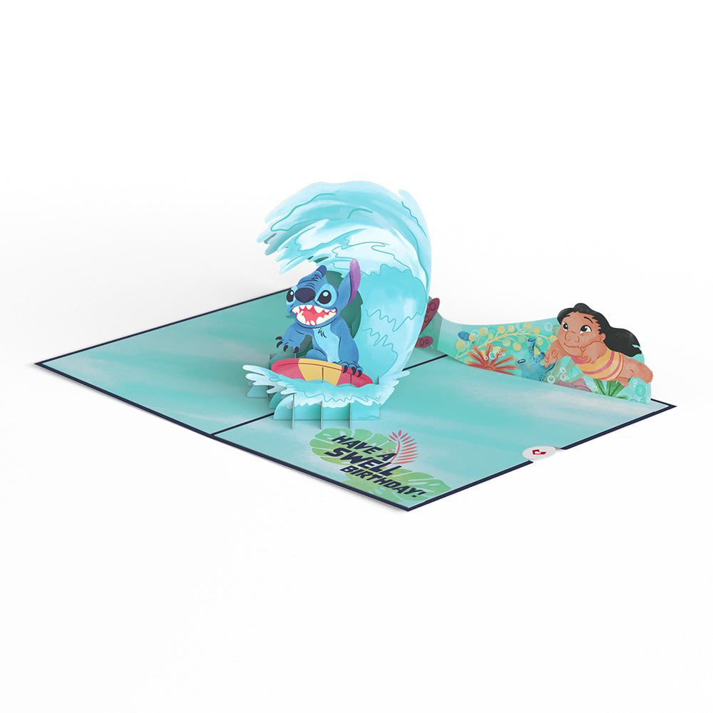 Disney's Stitch Cowabunga Birthday Pop-Up Card、mySite、solidvoid