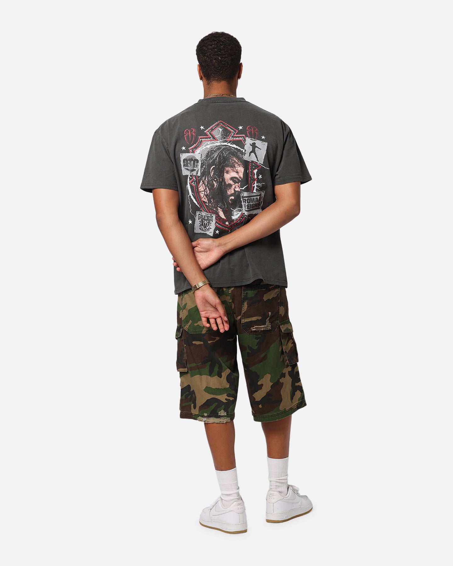 Culture Kings X WWE Roman Reigns Wrestlemania XLI Heavy T-Shirt Black Wash、mySite、zt4zffjzw