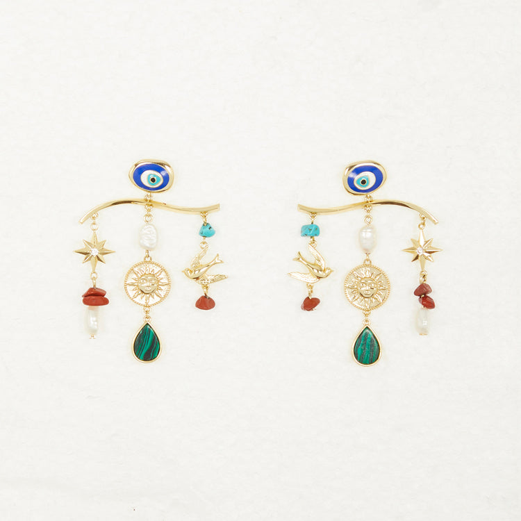Gold Plated Balearic Charm Earring、mySite、solidvoid