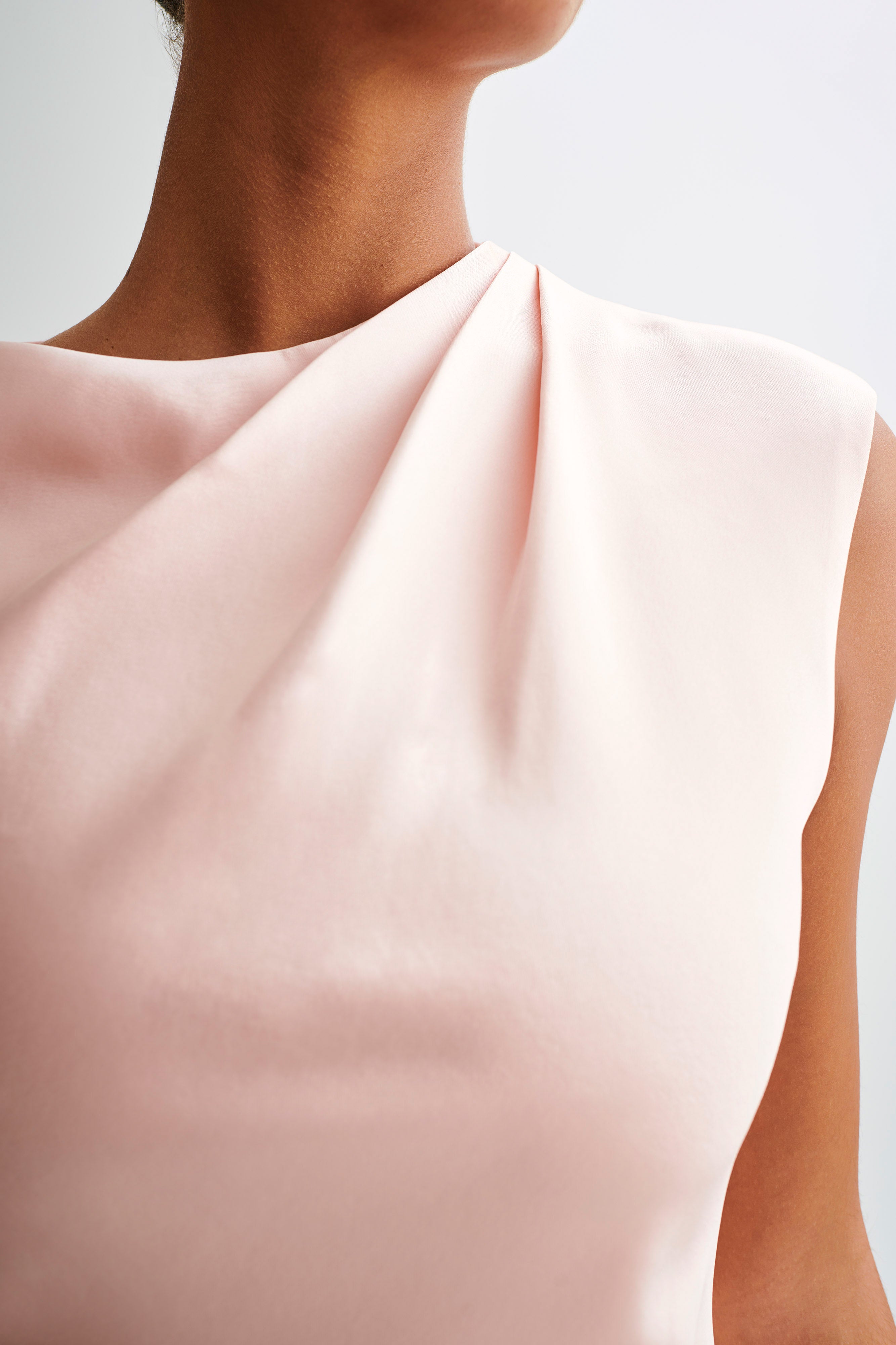 Granger Satin Structured Mini Dress - Pale Pink、mySite、solidvoid