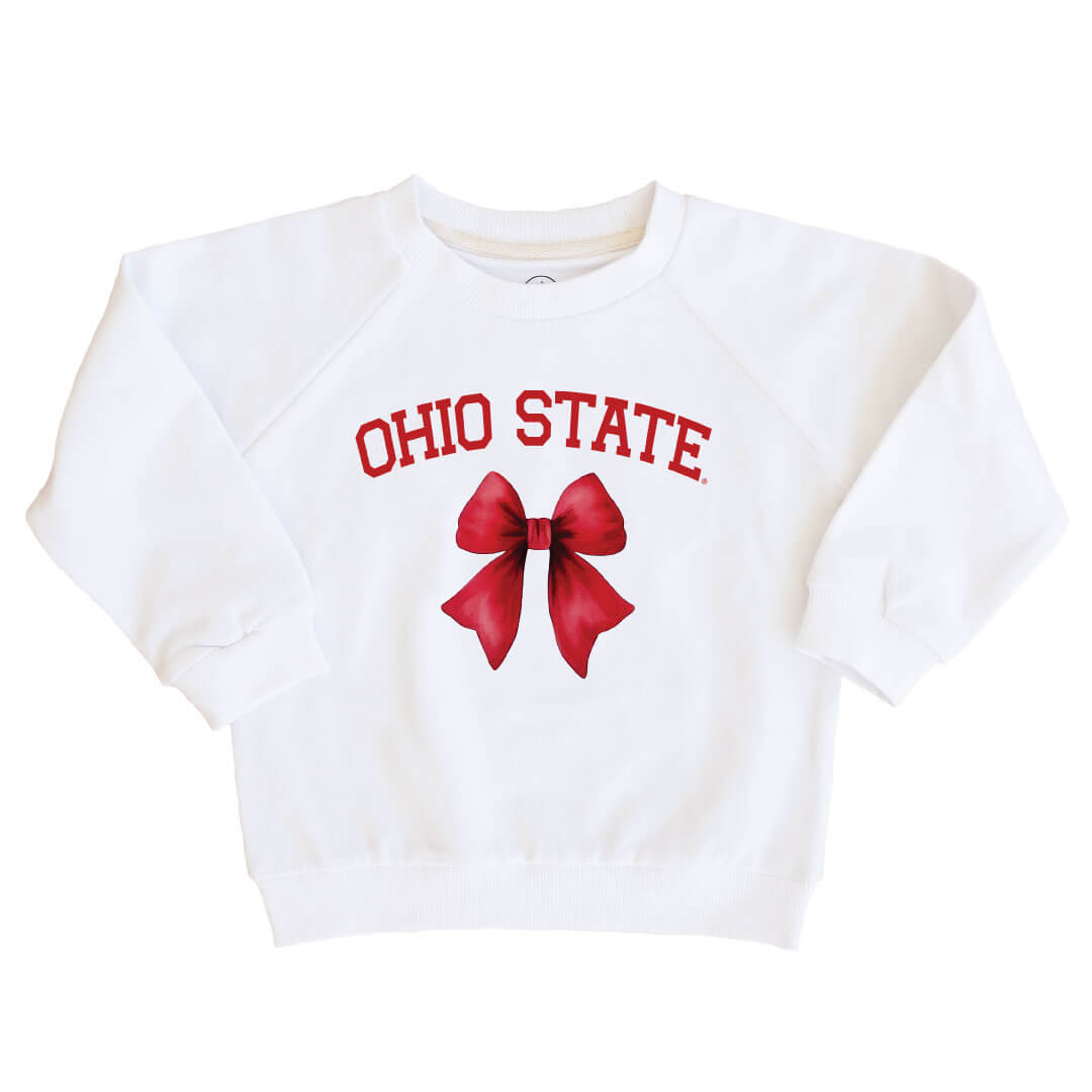  The Ohio State University | Footballs & Bows Kids Graphic Sweatshirts、mySite、layawaytickets