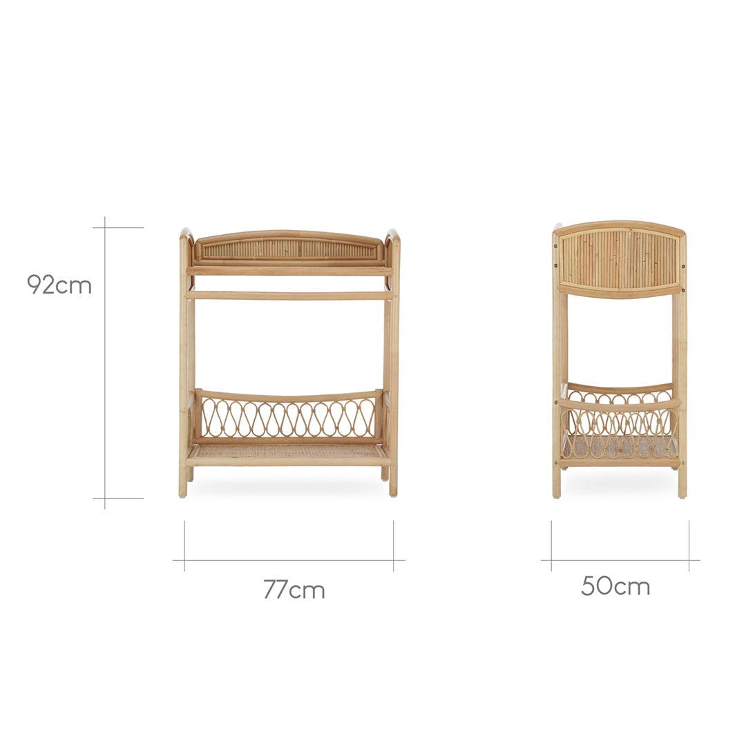  CuddleCo Aria Changer + Hanging Rail - Rattan、mySite、merchandisen