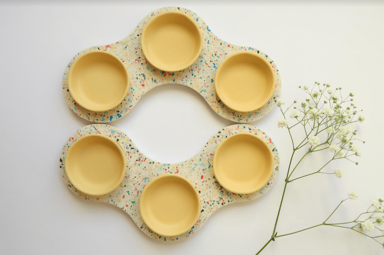 Modern Splatter Seder Plate by The Israel Museum - Yellow、mySite、topwebapps