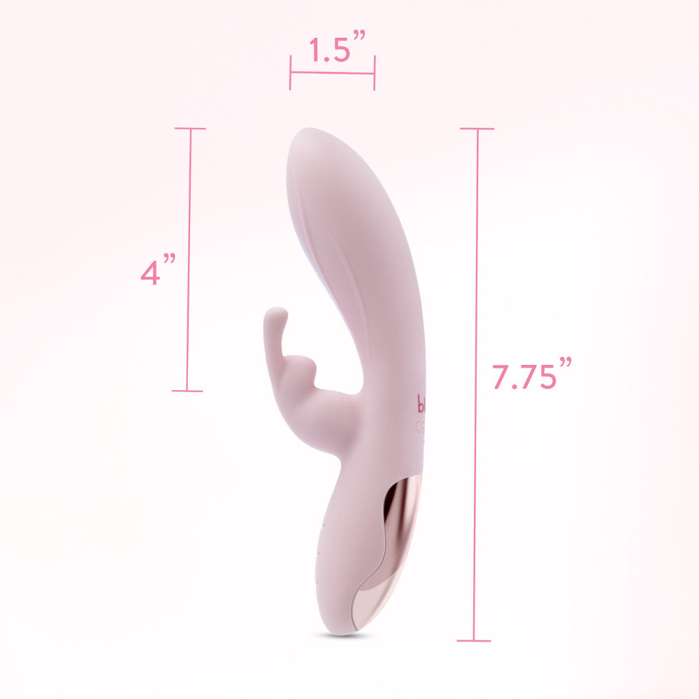 Blush | Morgan 7.75 Inch G Spot Clitoral Dual Stimulation Silicone Rabbit Vibrator With 10 RumboTech™ Vibrations - Pink、mySite、bottomscart
