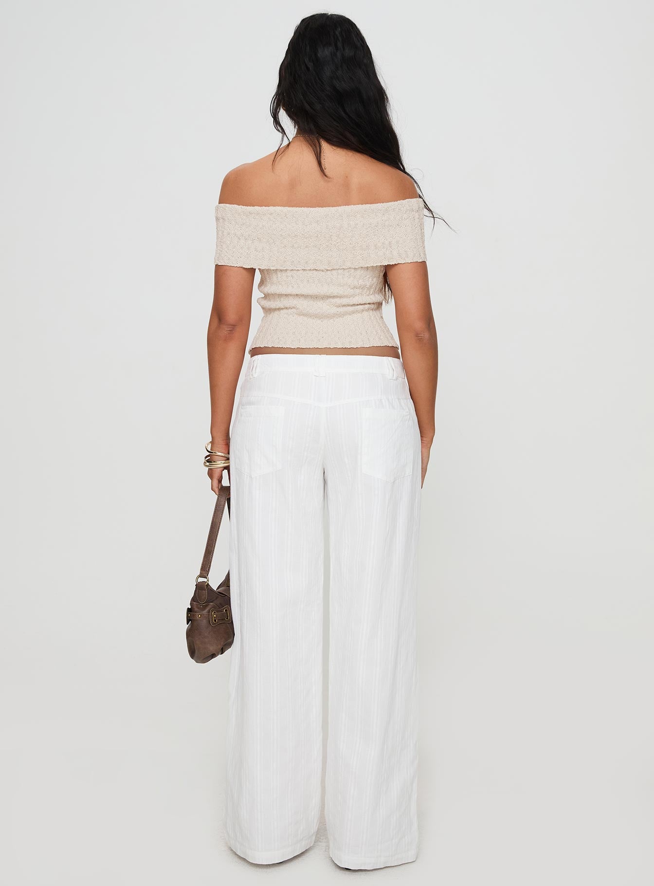 Vendi Low Rise Pant White Petite、mySite、solidvoid