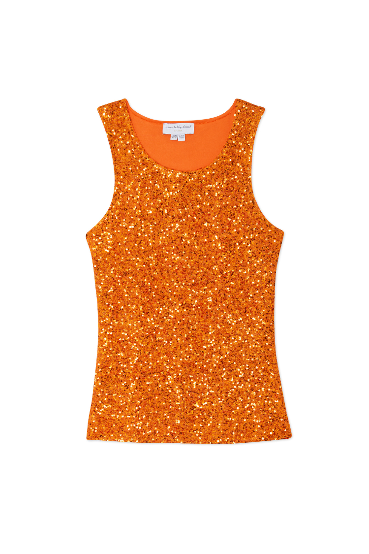 Orange Sequin Tank Top、mySite、solidvoid
