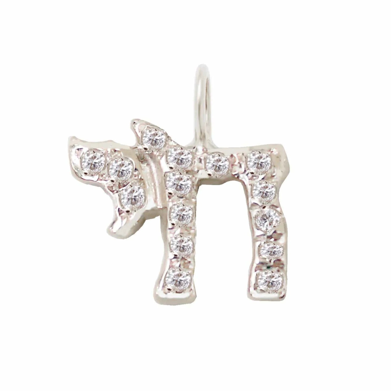 Custom Stones Chai Charm by Elisa Solomon - 14k Yellow, Rose or White Gold、mySite、topwebapps