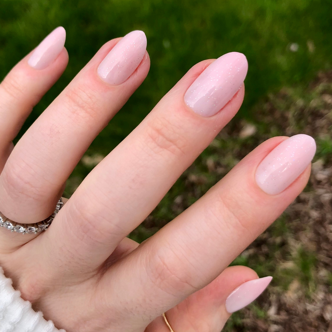 Rose Gradient Shimmer - Press-On | Medium | Oval、mySite、solidvoid