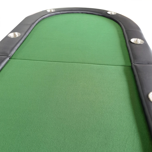 INO Design 73" Foldable Poker Table with Cup Holders #16364 Green、、casual