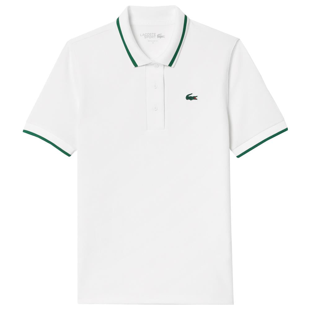 Lacoste Women's Contrast Pique Polo - White/Green